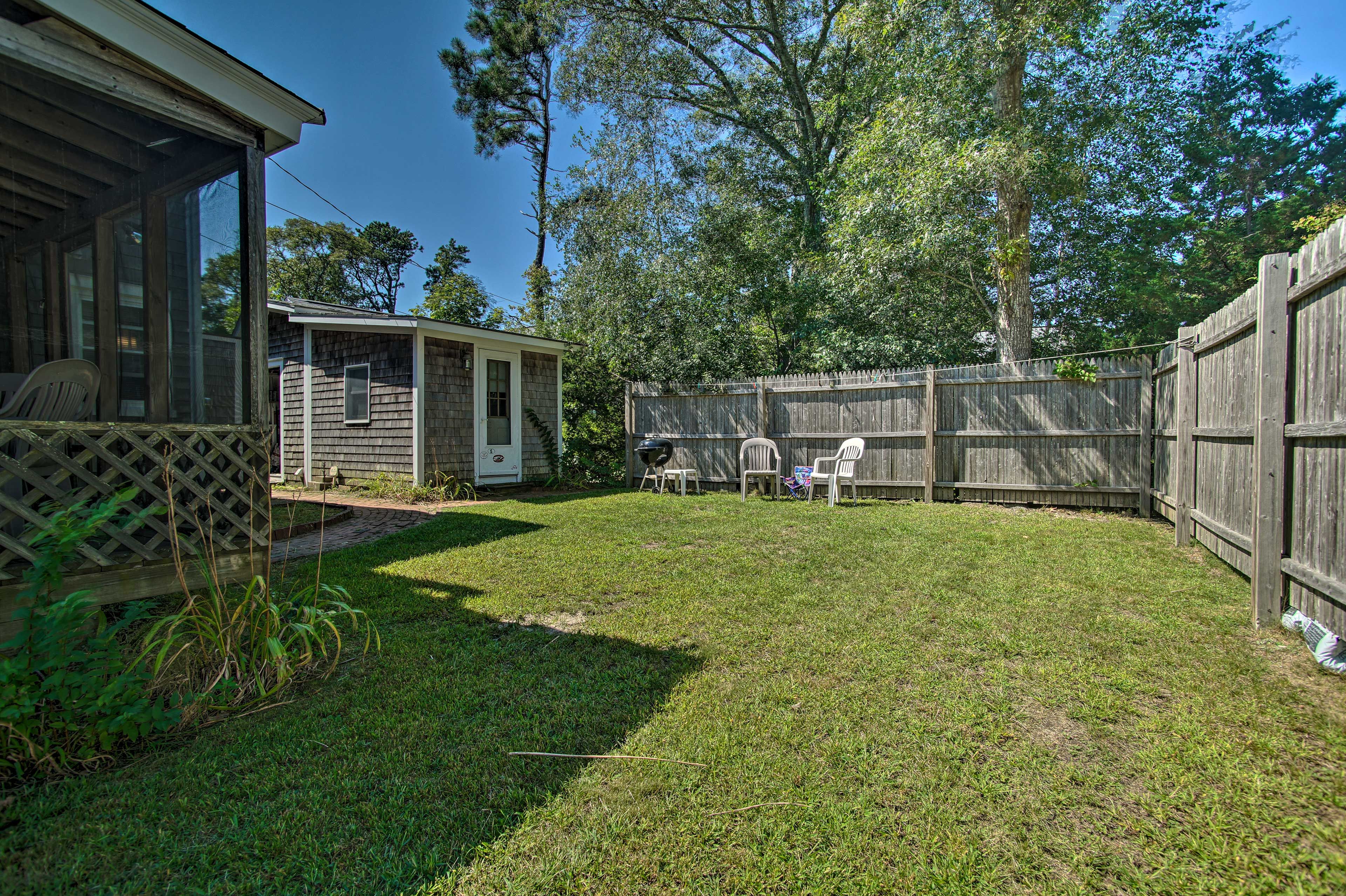 Fenced Backyard | Charcoal Grill