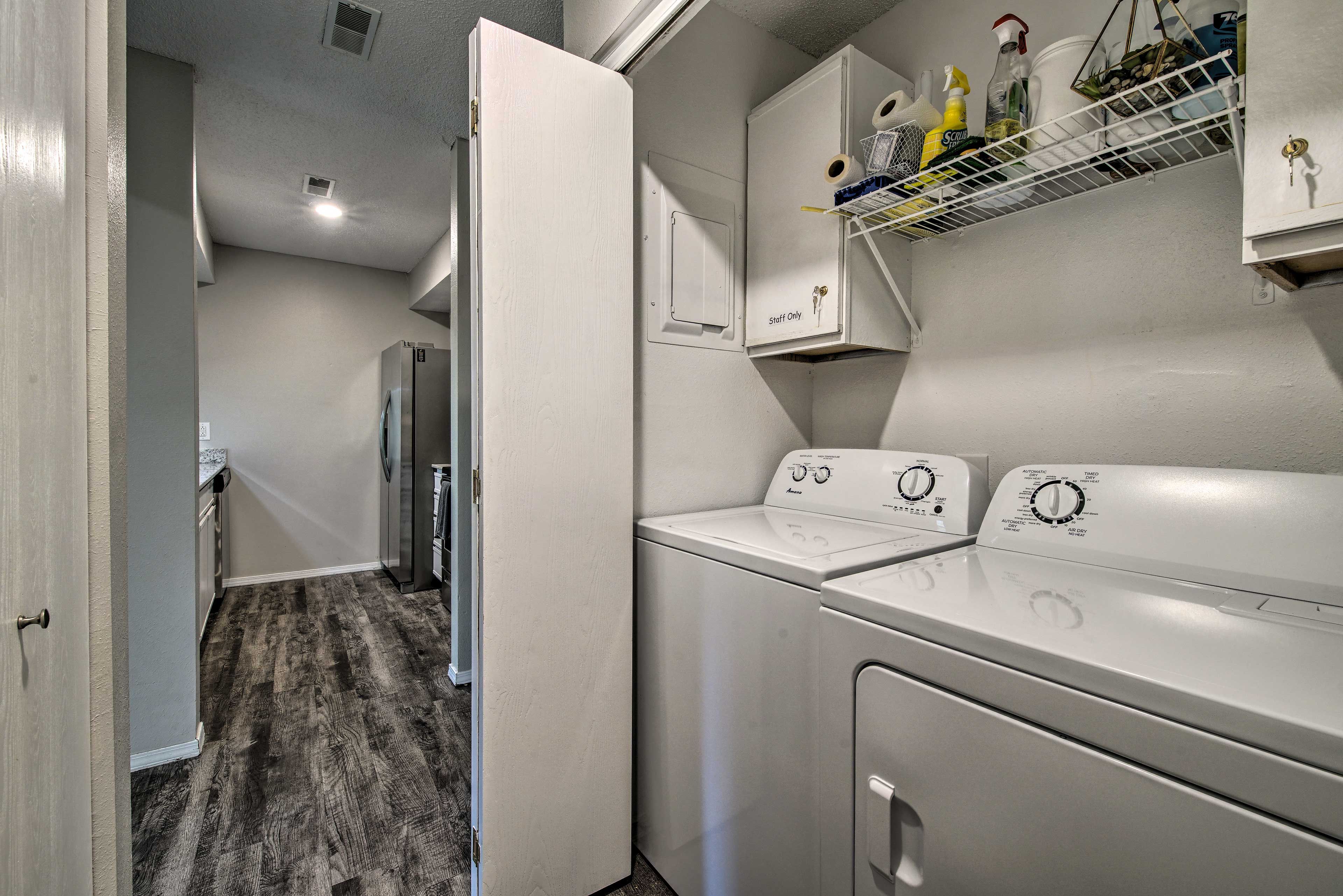 Laundry Closet | Full-Sized Washer & Dryer