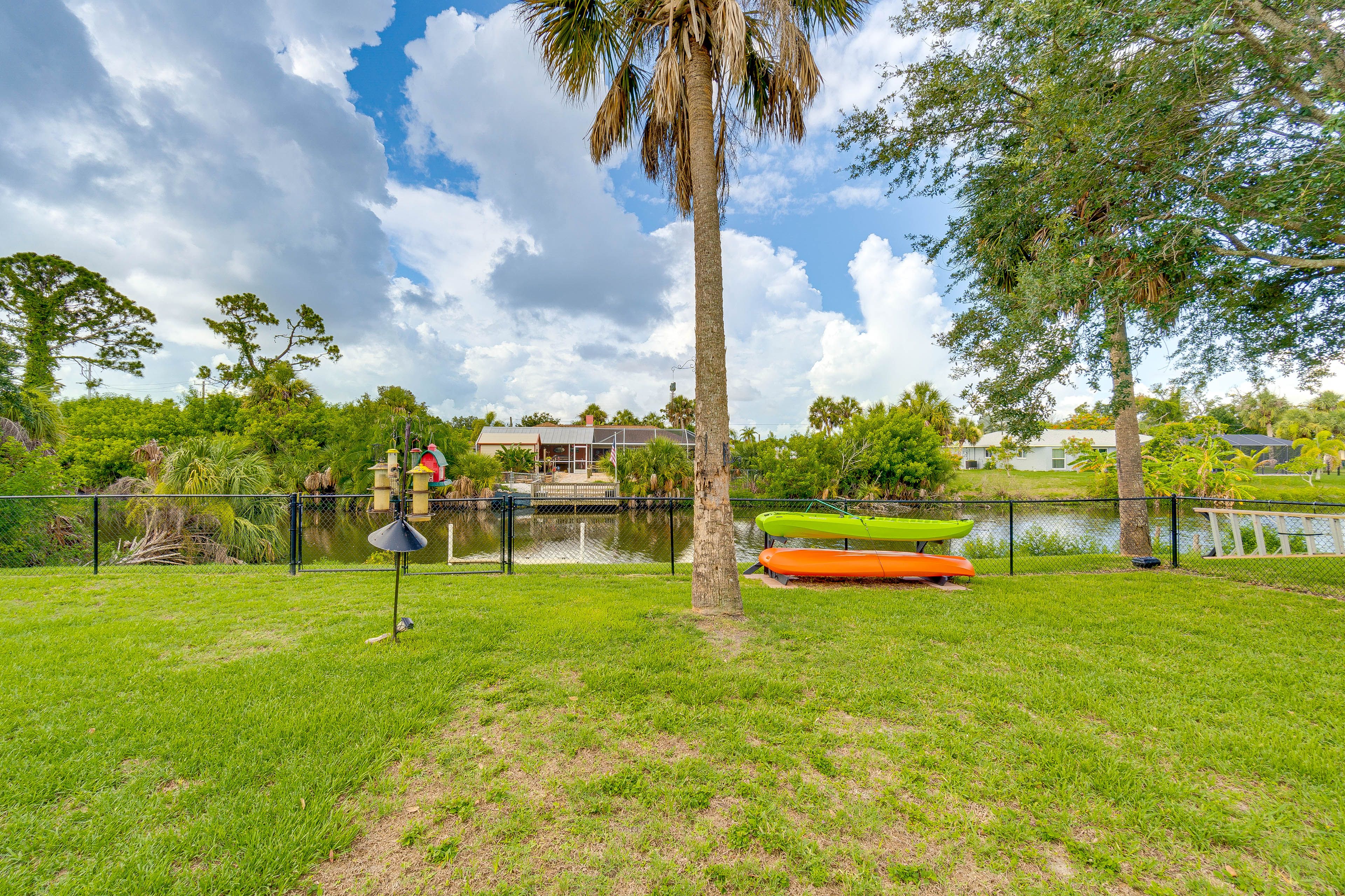 Fenced-In Yard | 3 Tandem Kayaks