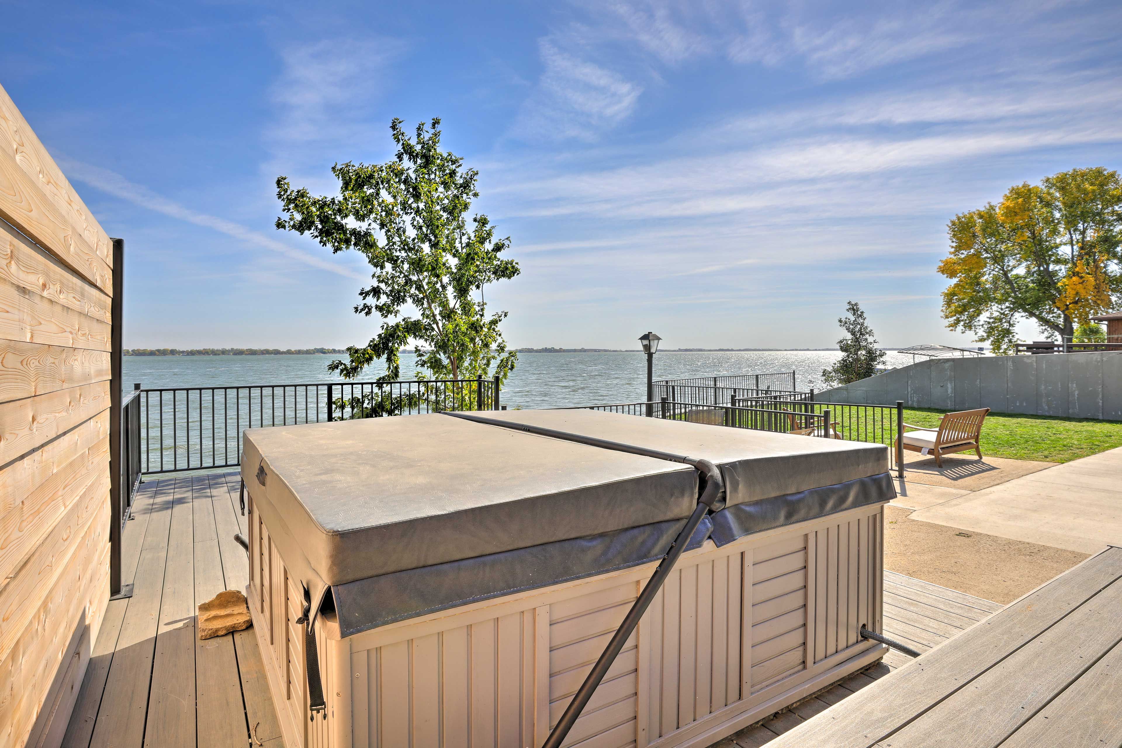 Cabin Exterior | Private Hot Tub | Lake Views