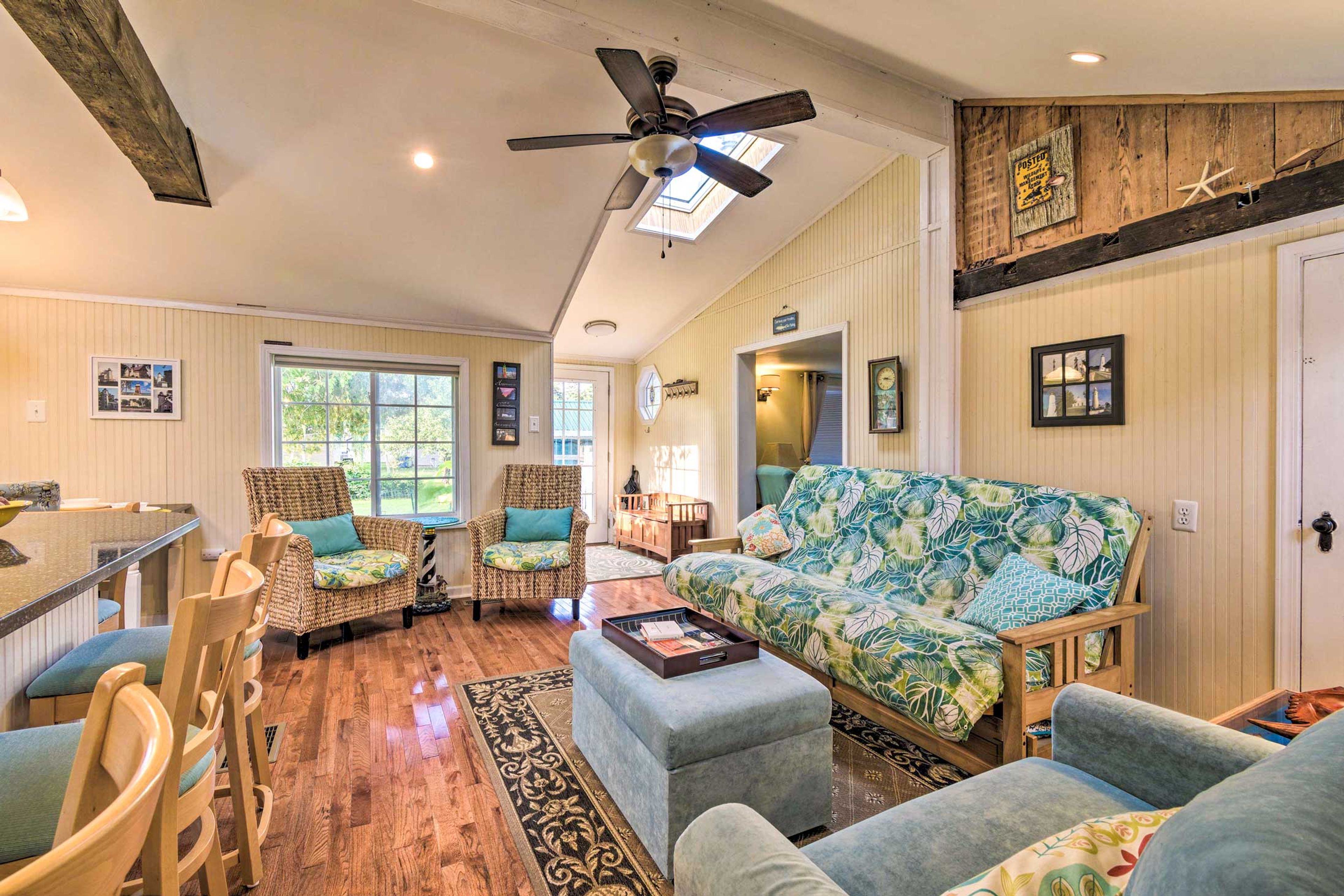Great Room | Queen Futon | Free WiFi | Central Heat & A/C