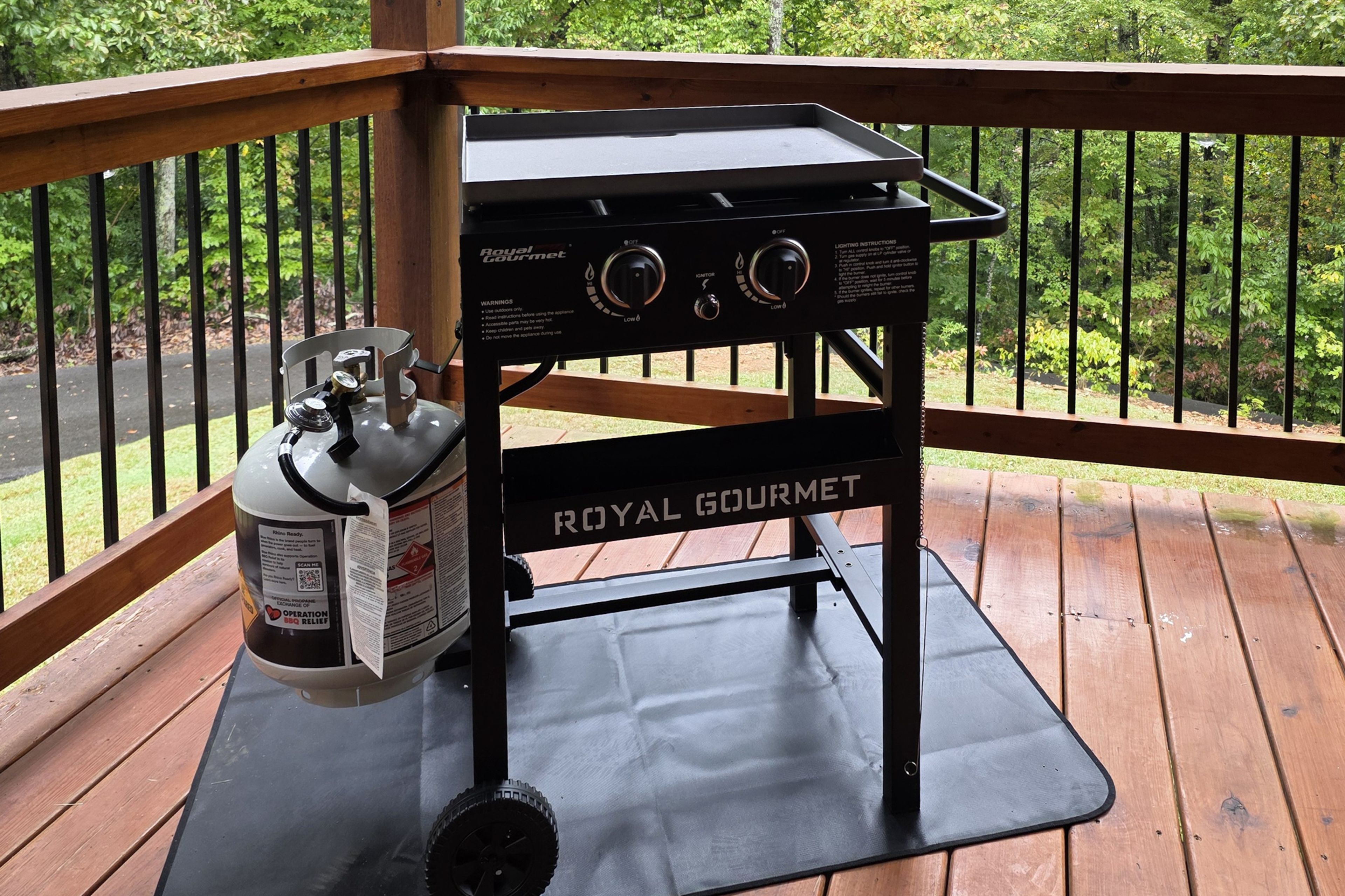 Property Exterior | Private Deck | Seating Area | Gas Grill