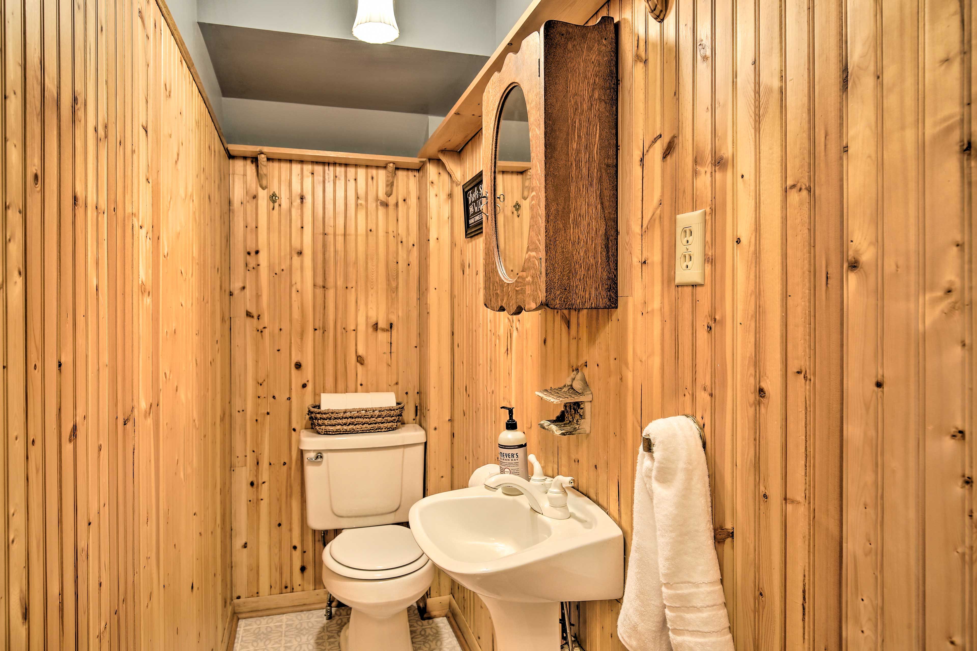 Half Bathroom | Hair Dryer Available