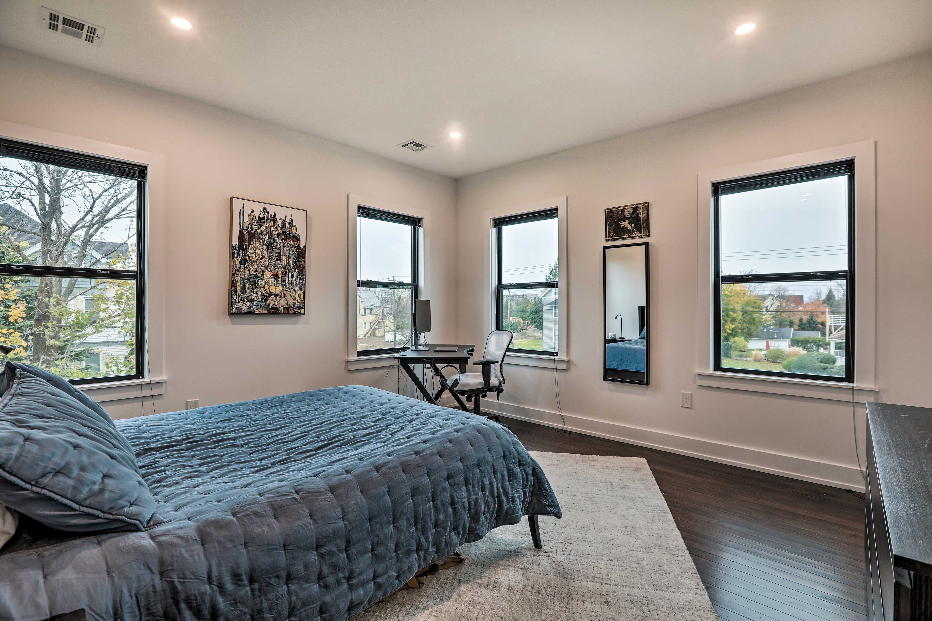 Bedroom 5 | Queen Bed | 2nd Floor | Laptop Workspace | Queen Sleeper Sofa