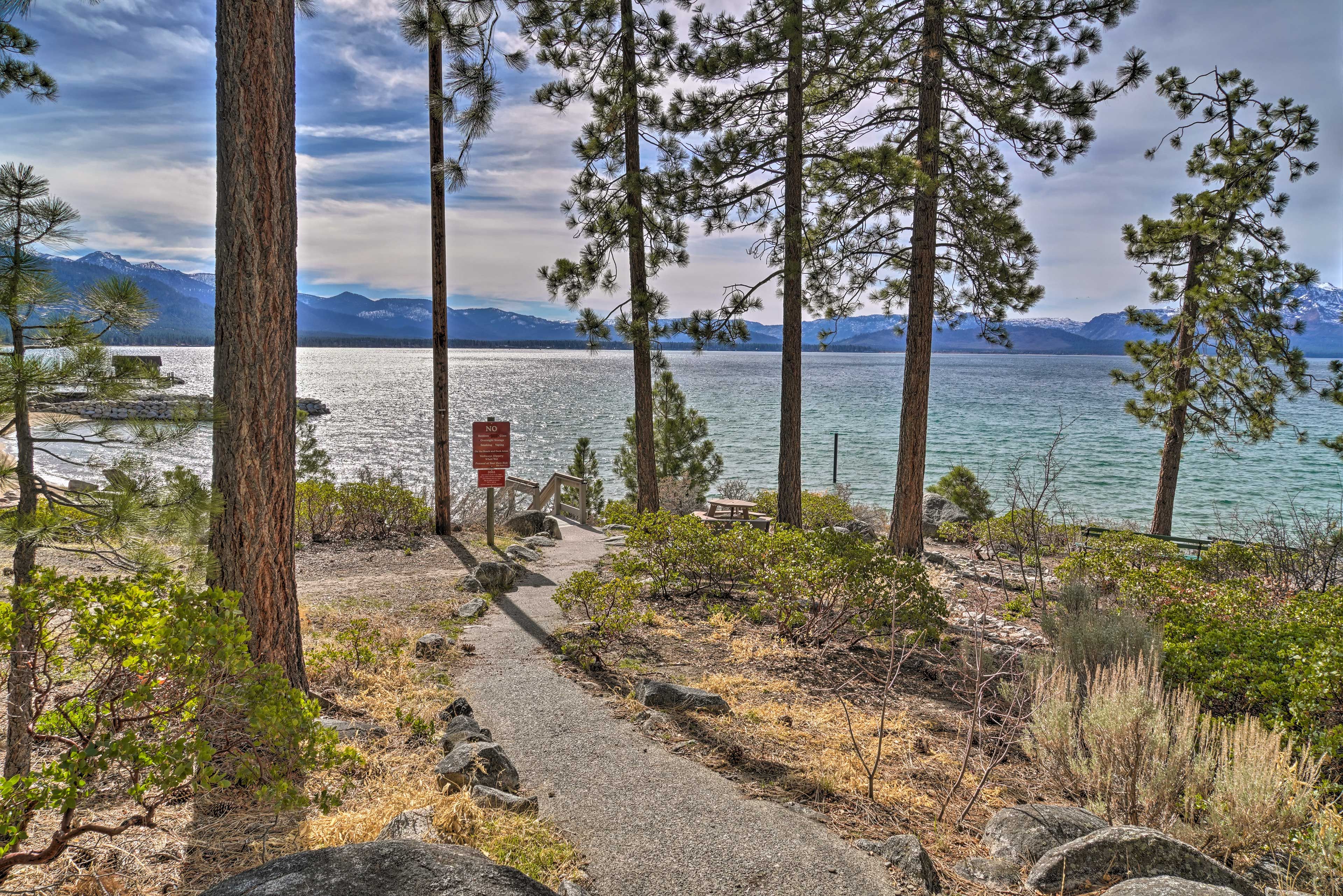 Walk to Private Homeowners Beach