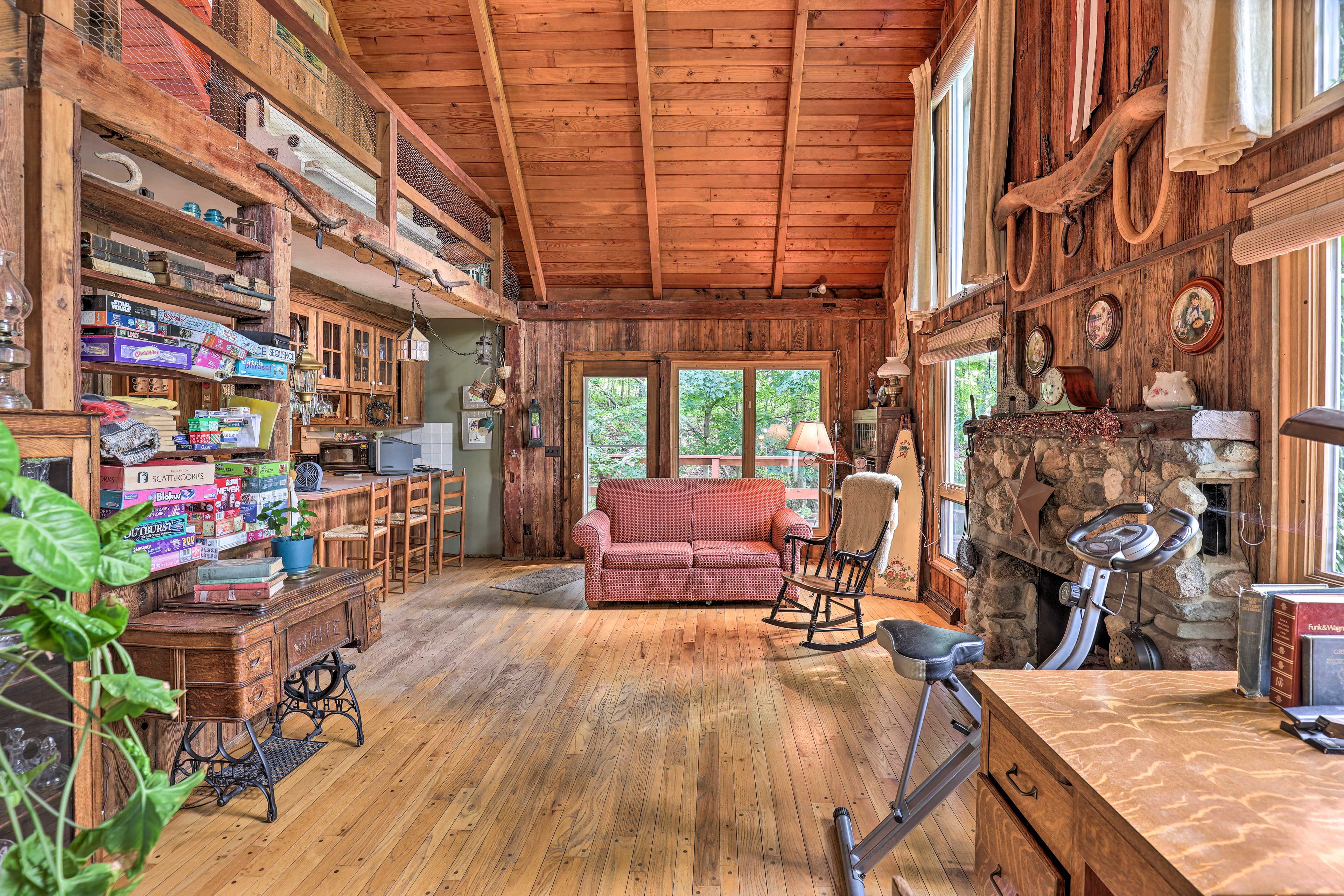 Family Room | Main Floor | Collection of Books & Board Games | Gas Fireplace