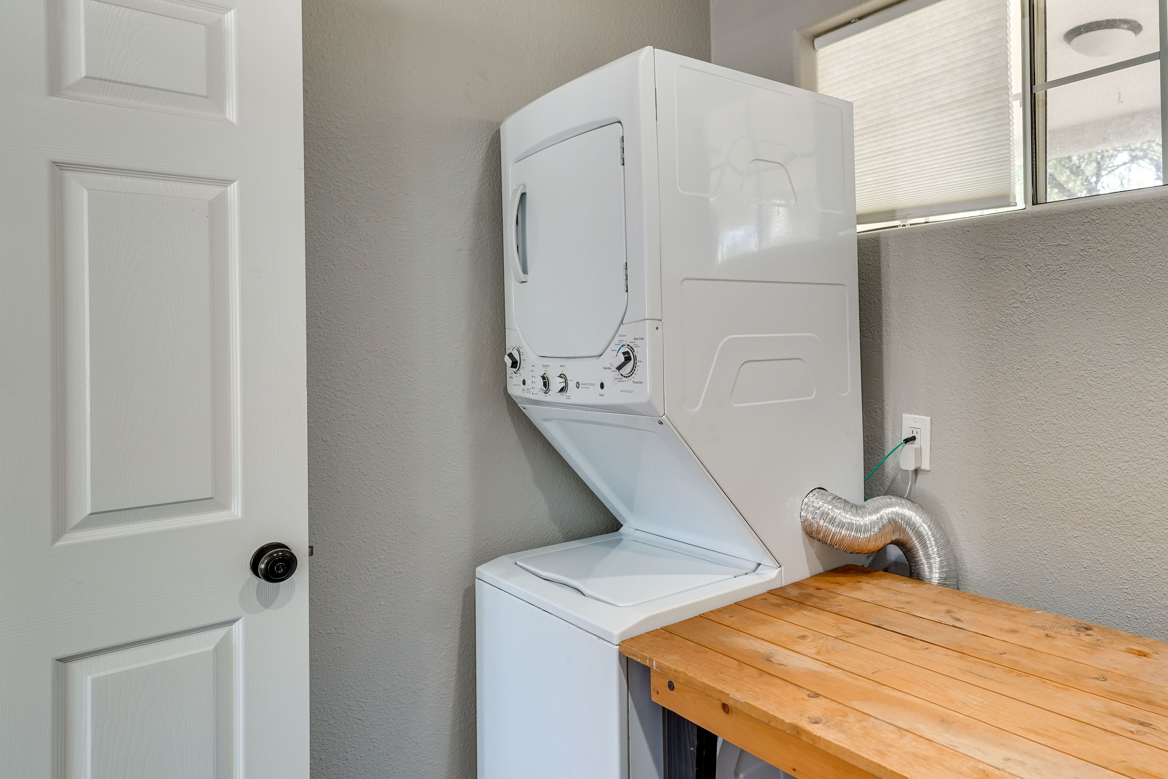 Laundry Area | Main Level | Stackable Washer + Dryer