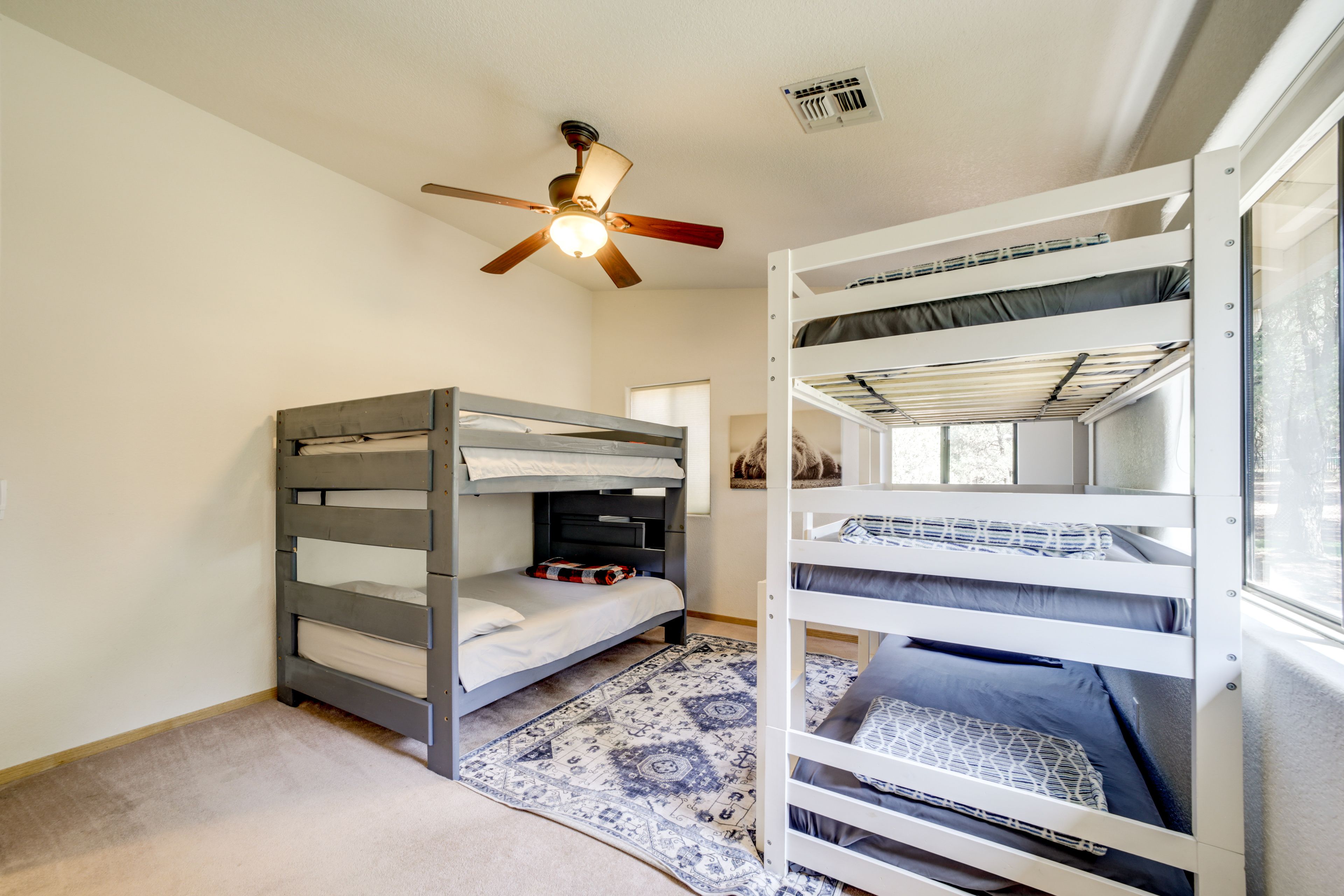 Bedroom 3 | Full Bunk Bed | Triple Twin Bunk Bed