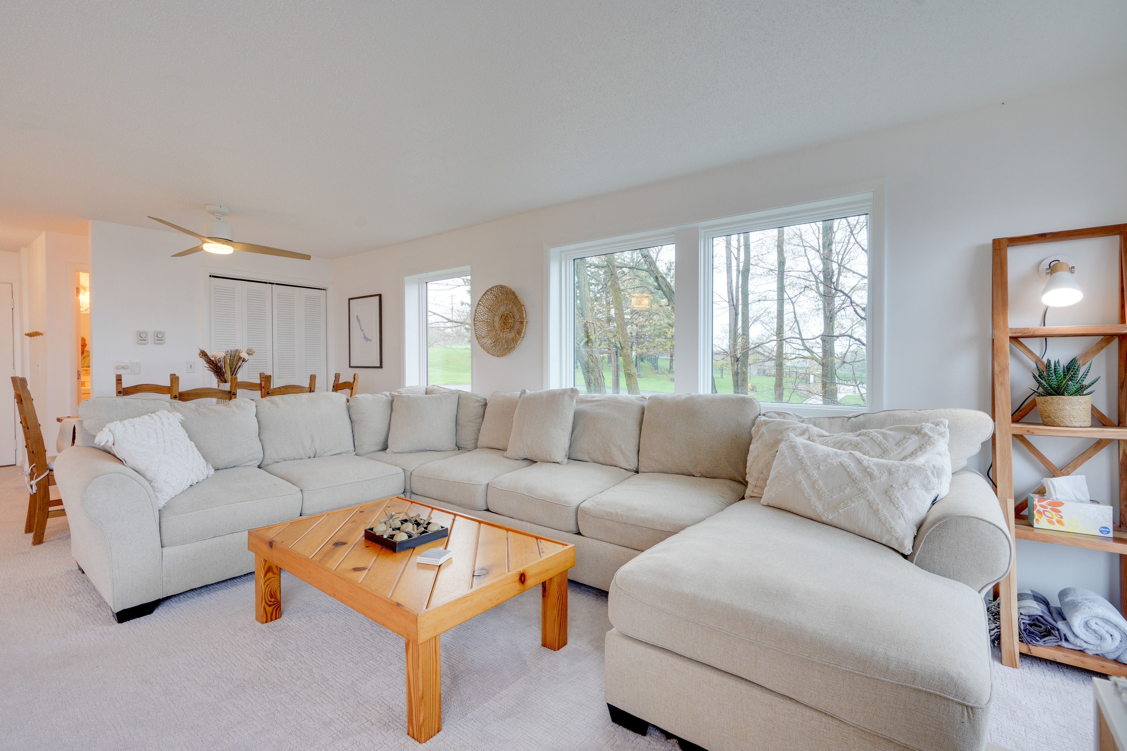 Living Room | Access to Deck | Fireplace Not Available for Guest Use