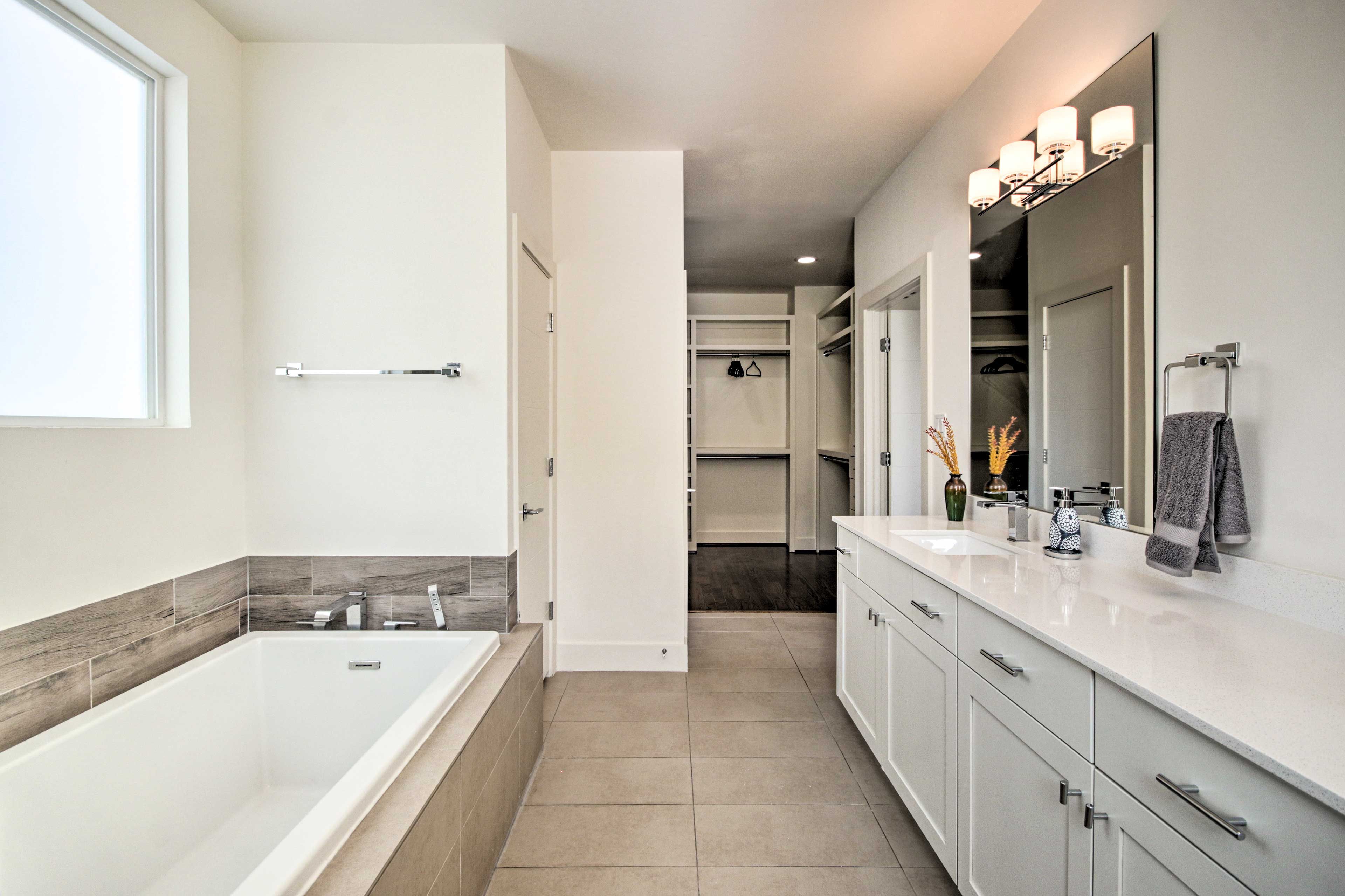 Bathroom 1 | Oversized Bathtub | Closet Access