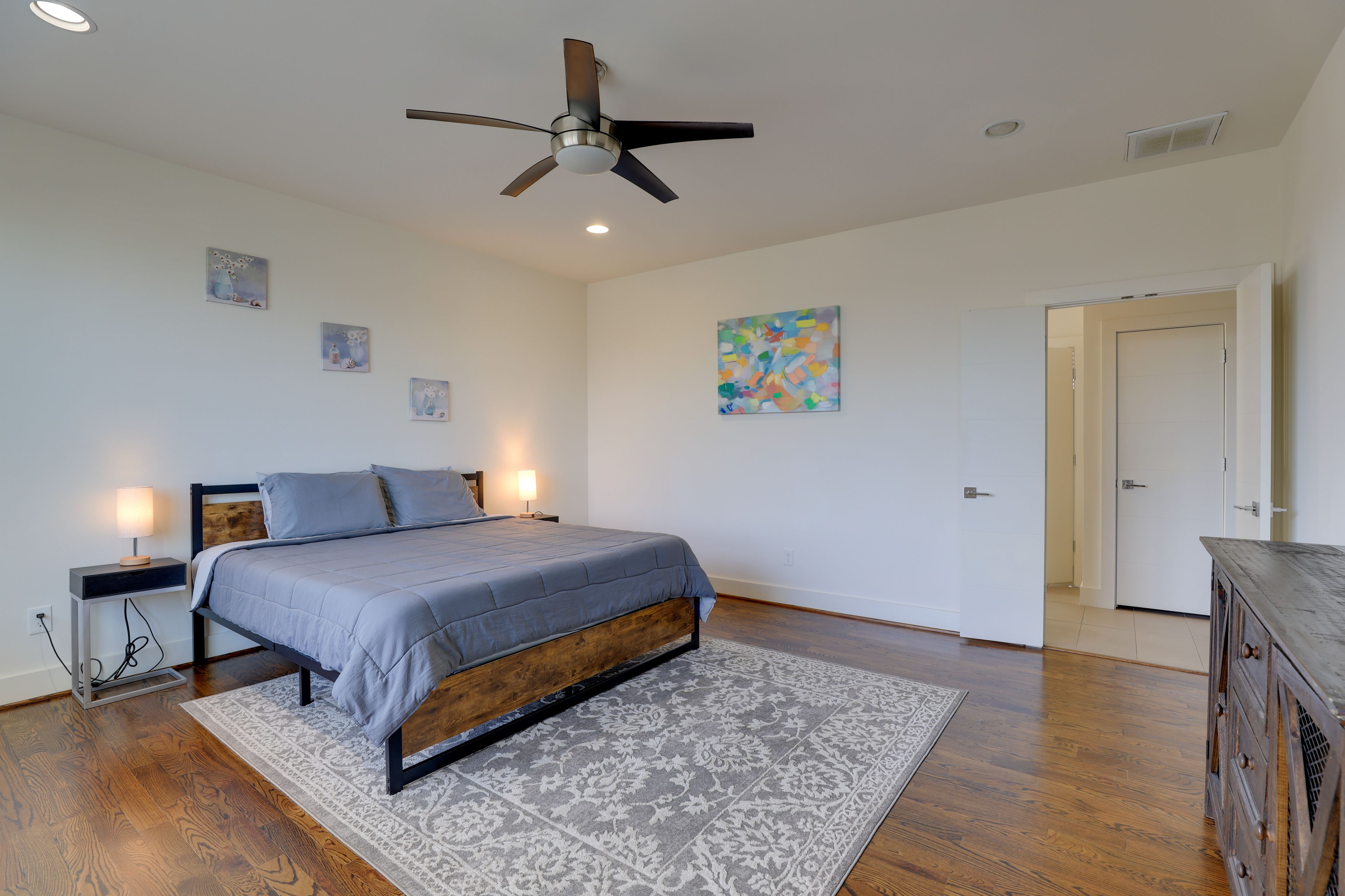 Bedroom 1 | King Bed | Futon | Access To Full Bathroom