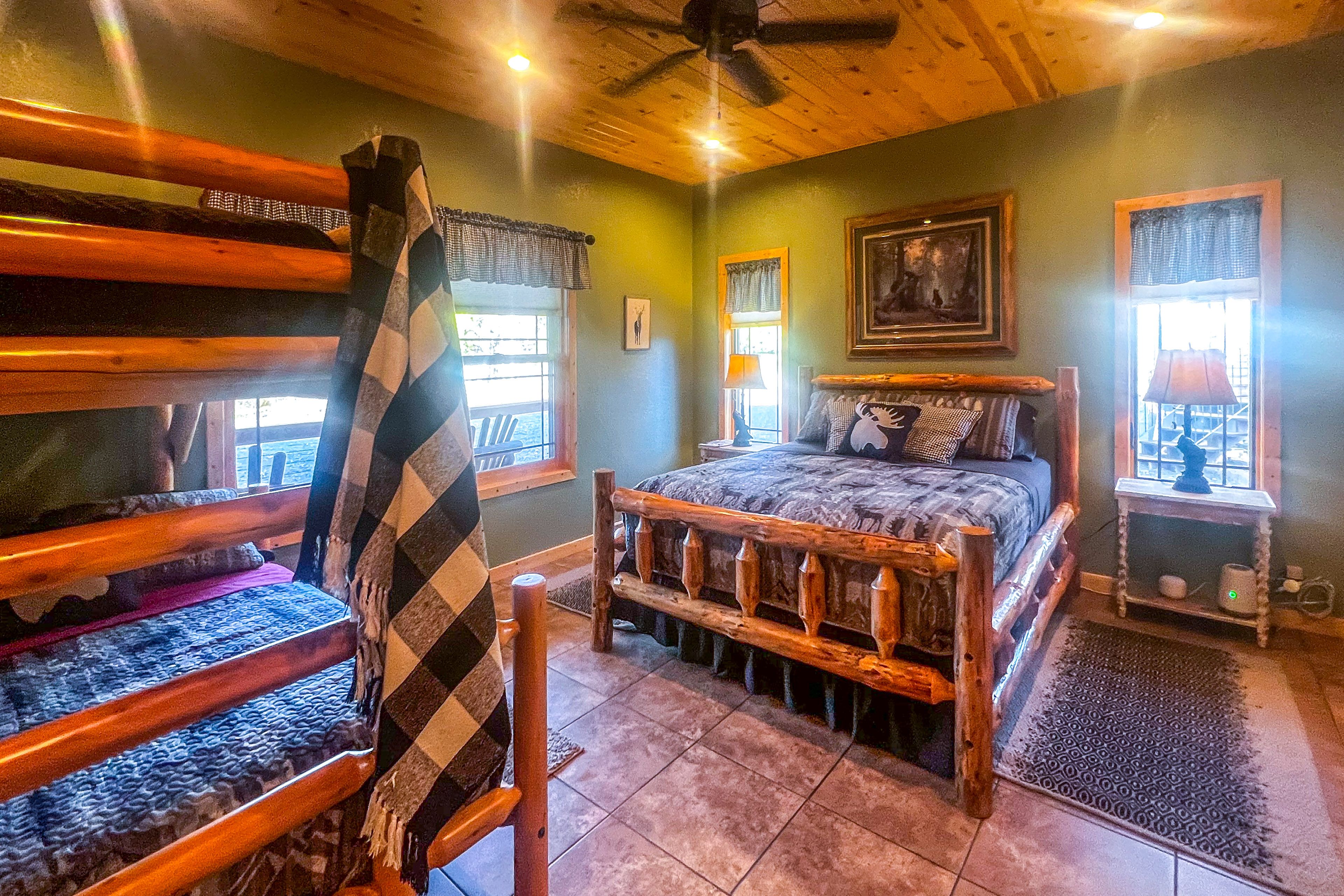 Bedroom 1 | Main Level | Queen Bed | Twin/Full Bunk Bed