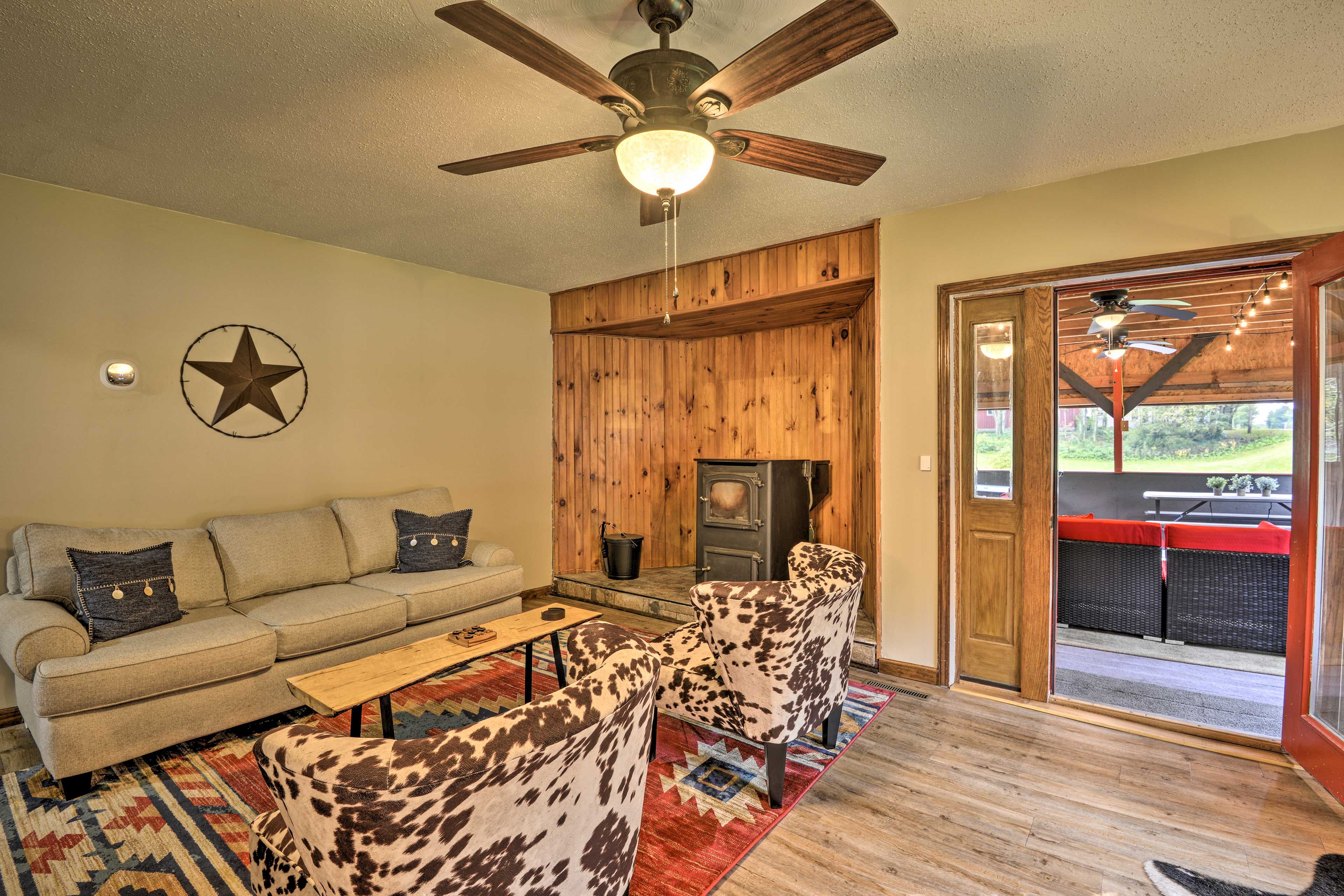 Living Room | Coal Stove Not Available for Guest Use