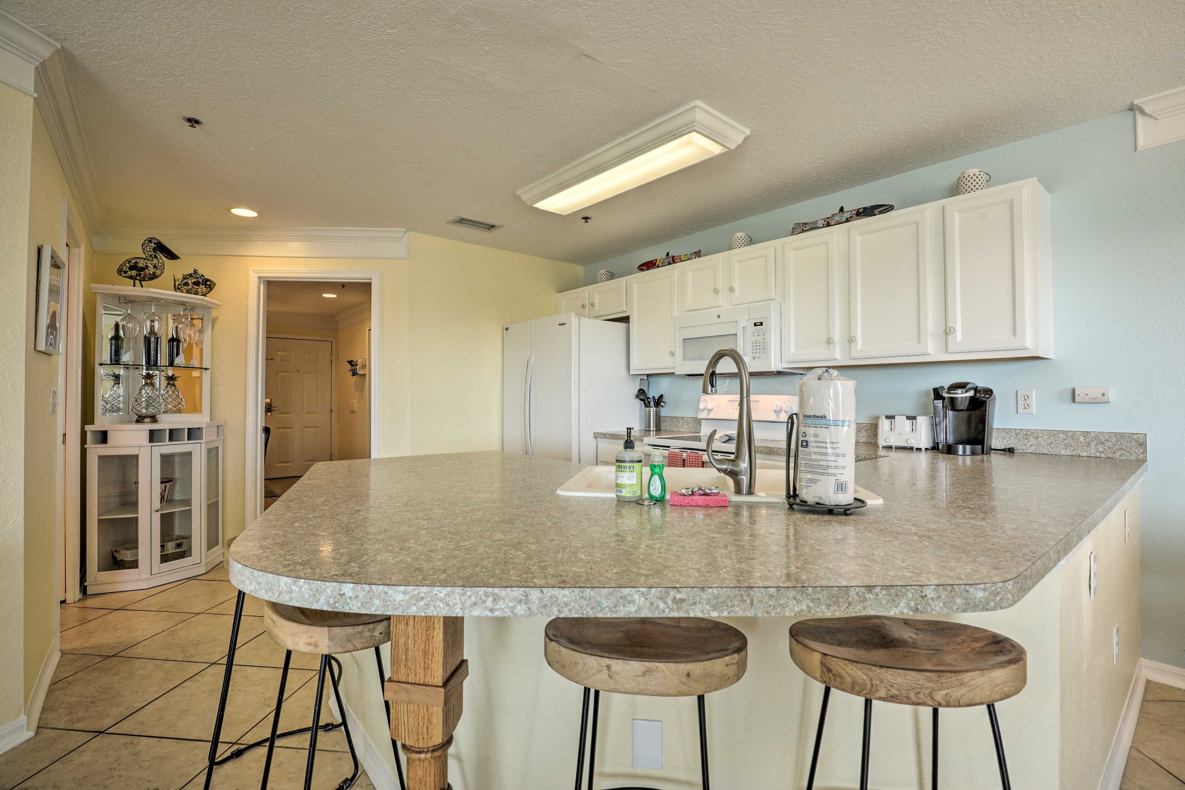 Fully Equipped Kitchen | Keurig Coffee Maker