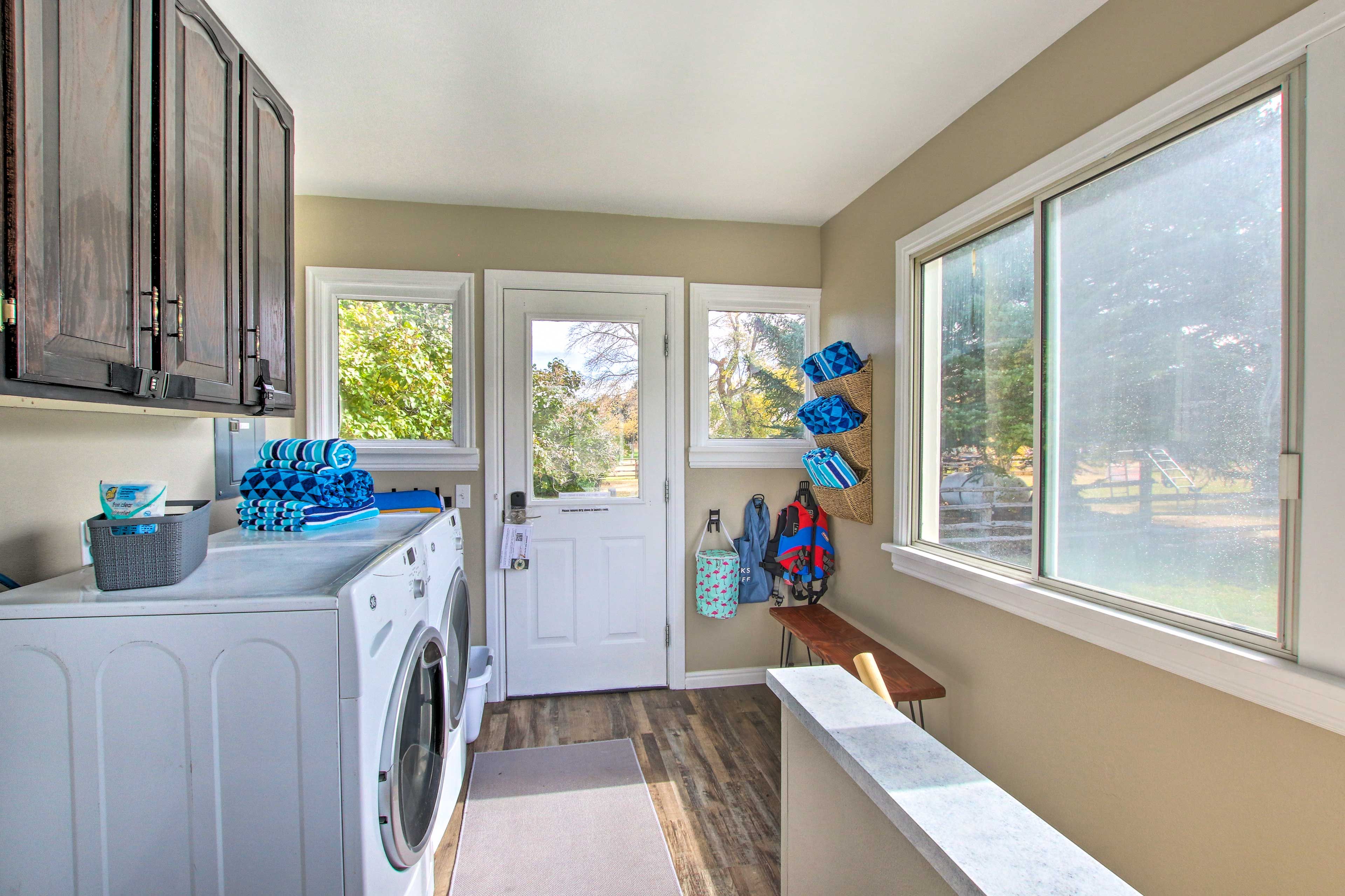 Laundry Room | Iron & Board | Beach Towels | Life Vests | Access to Backyard