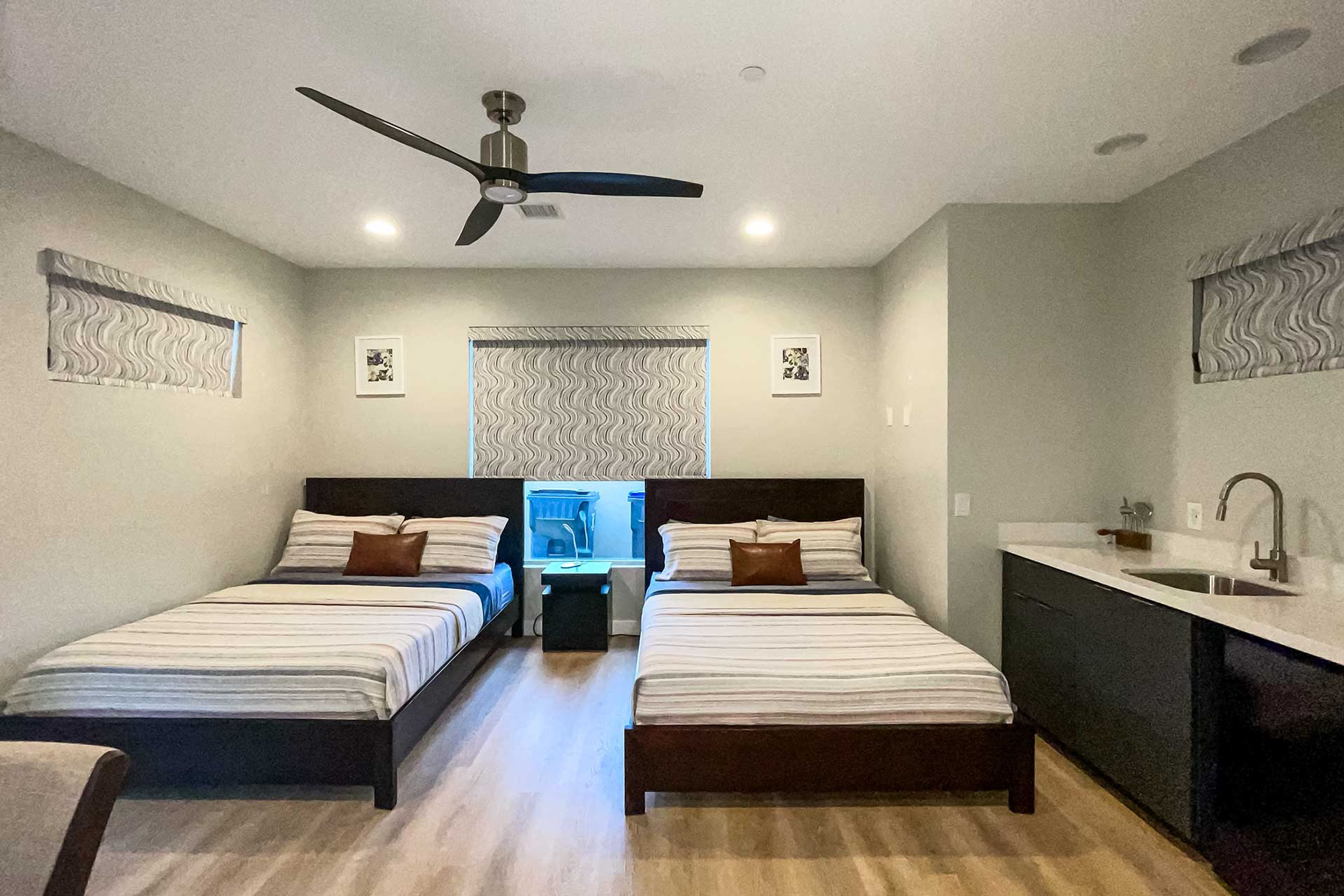 Bedroom 2 | 2 Queen Beds | Patio Access