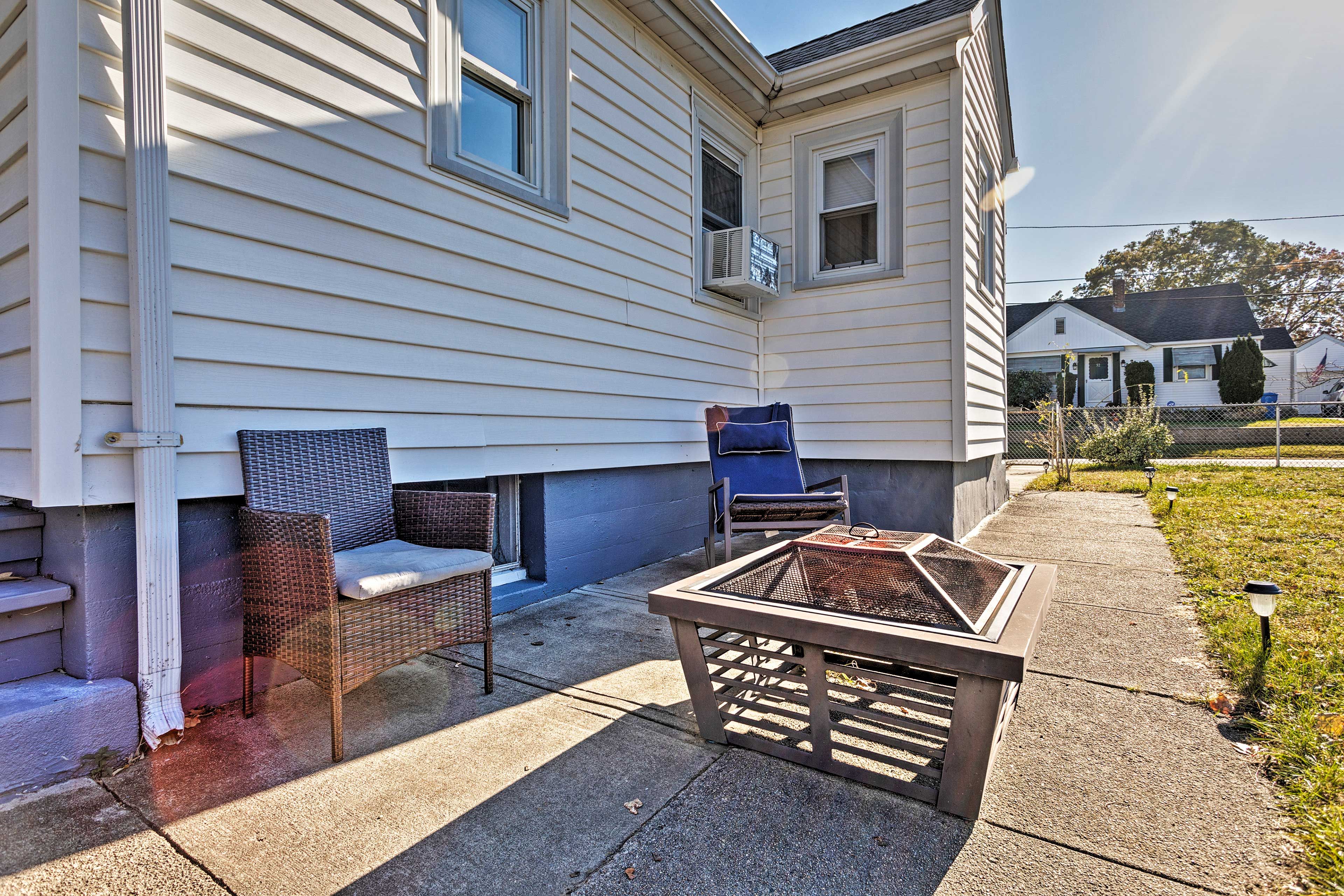 Patio | Fire Pit | 2-Story Home