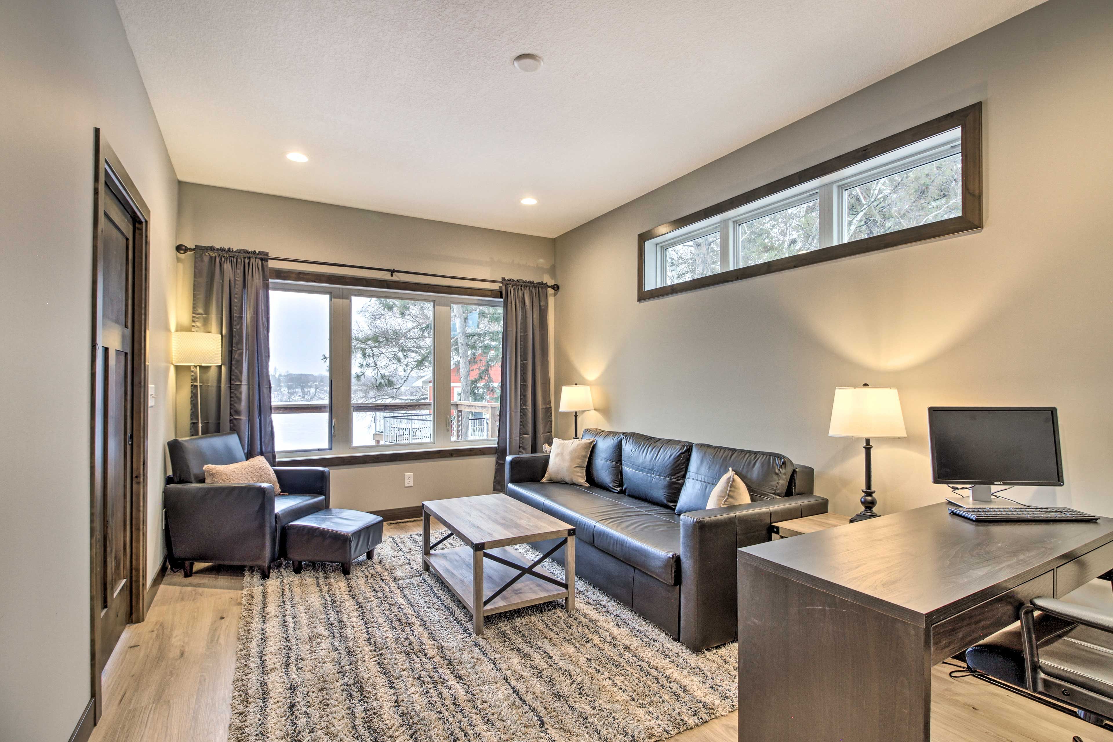 Office | Main Level | Desk Workspace | Sleeper Sofa
