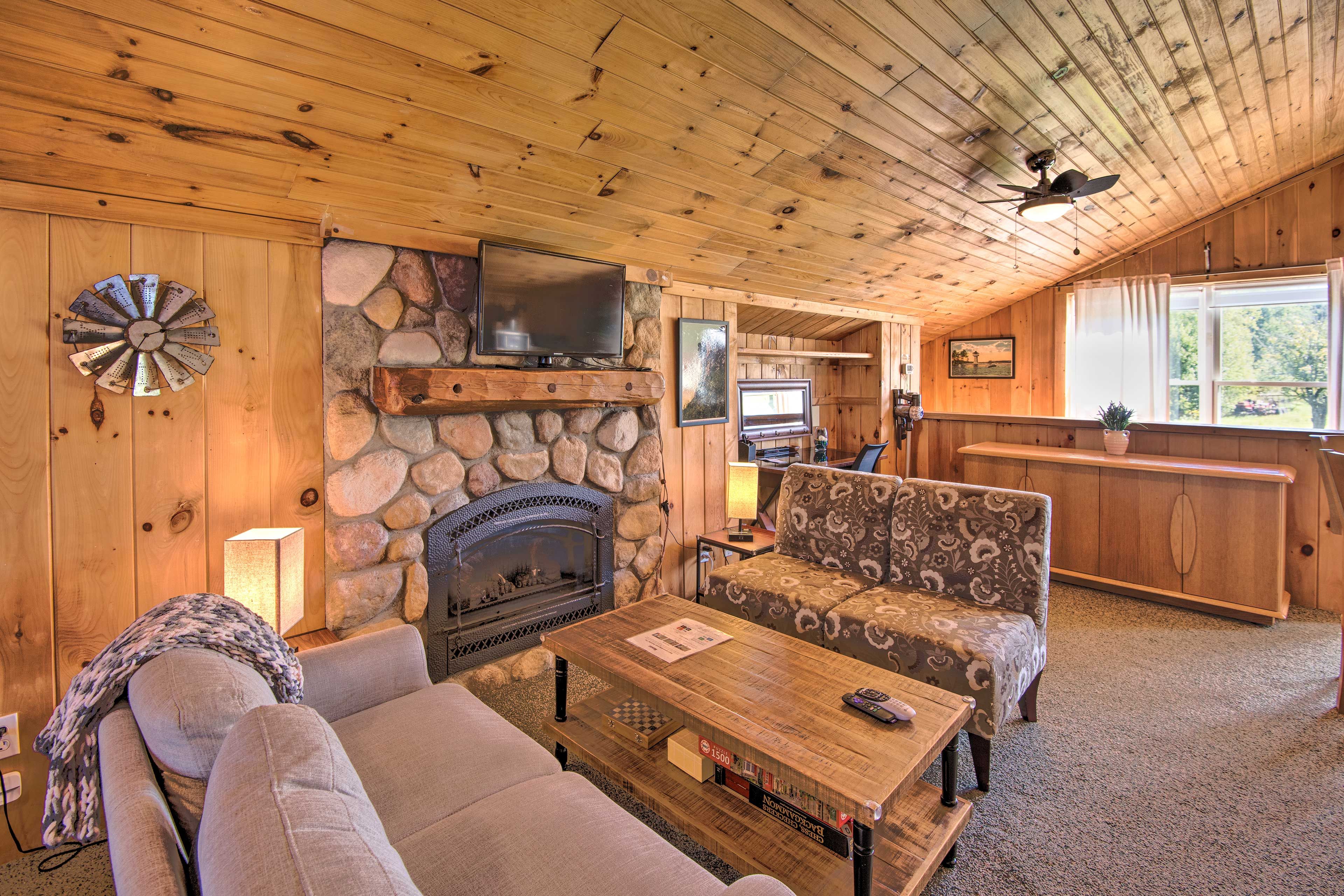 Gilford Vacation Rental | 1BR + Studio | 1BA | Stairs Required | 2nd-Floor Unit