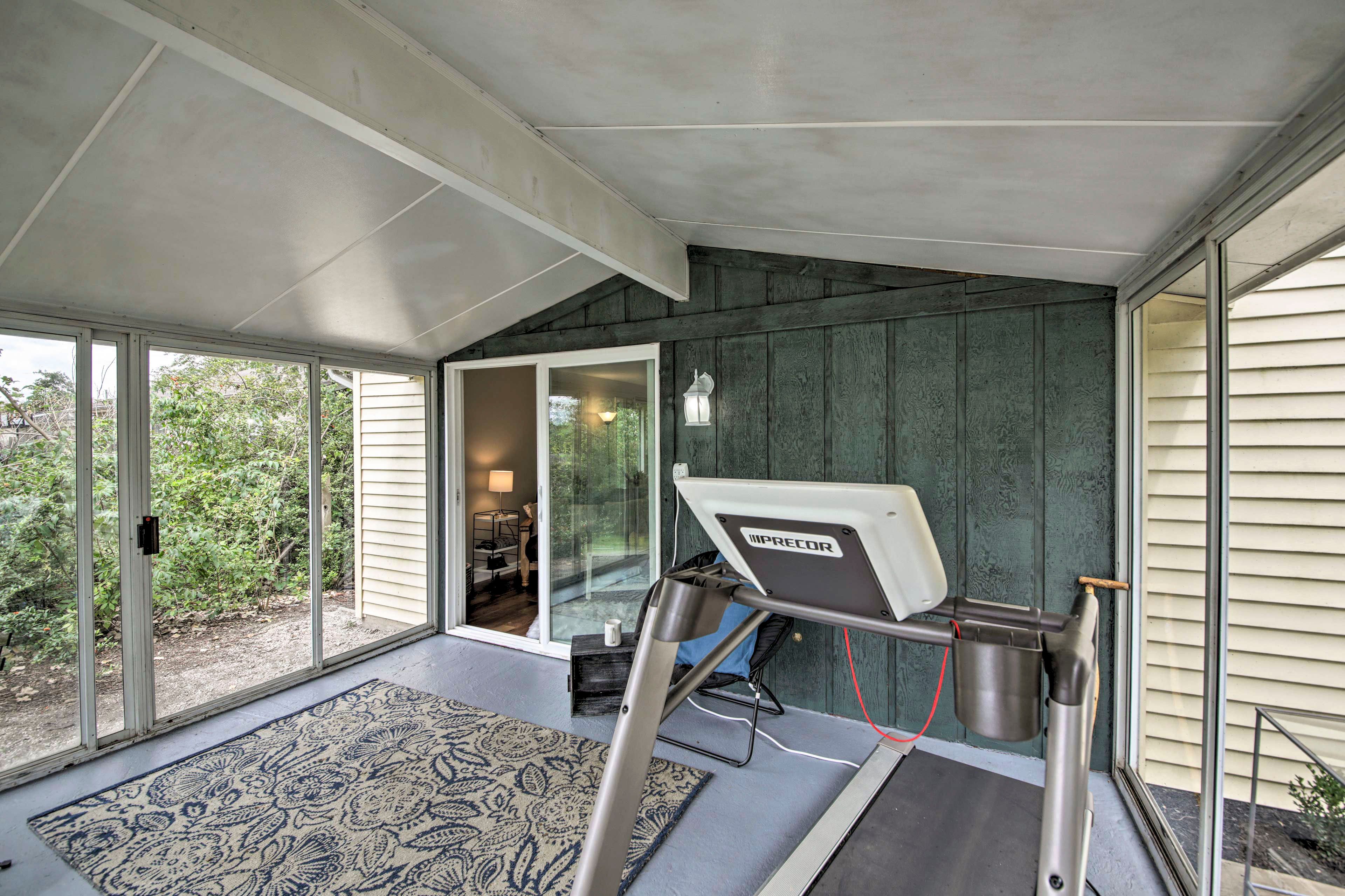 Screened-In Porch | Treadmill