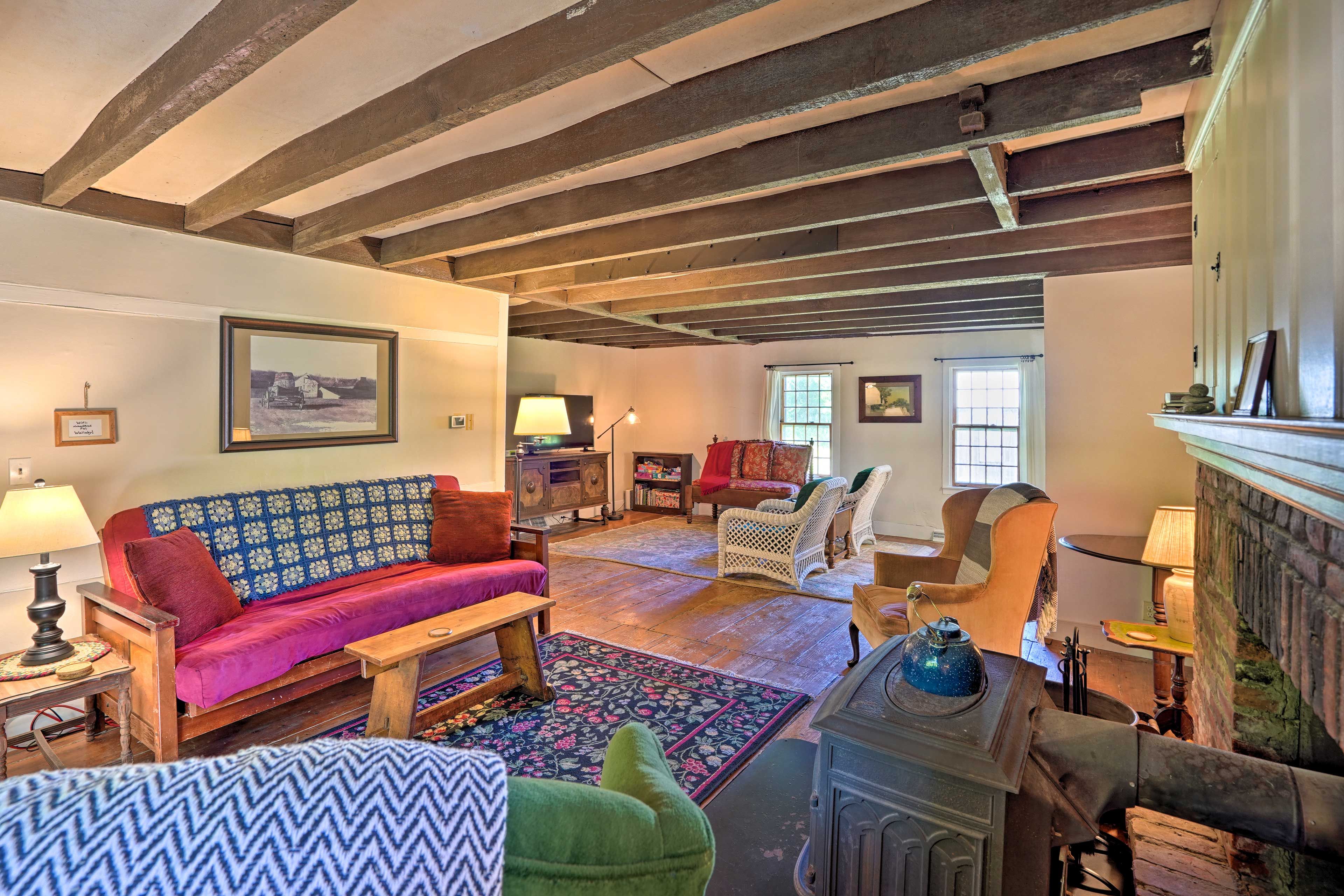 Charlemont Vacation Rental | 4BR | 2BA | 3,000 Sq Ft | Stairs Required