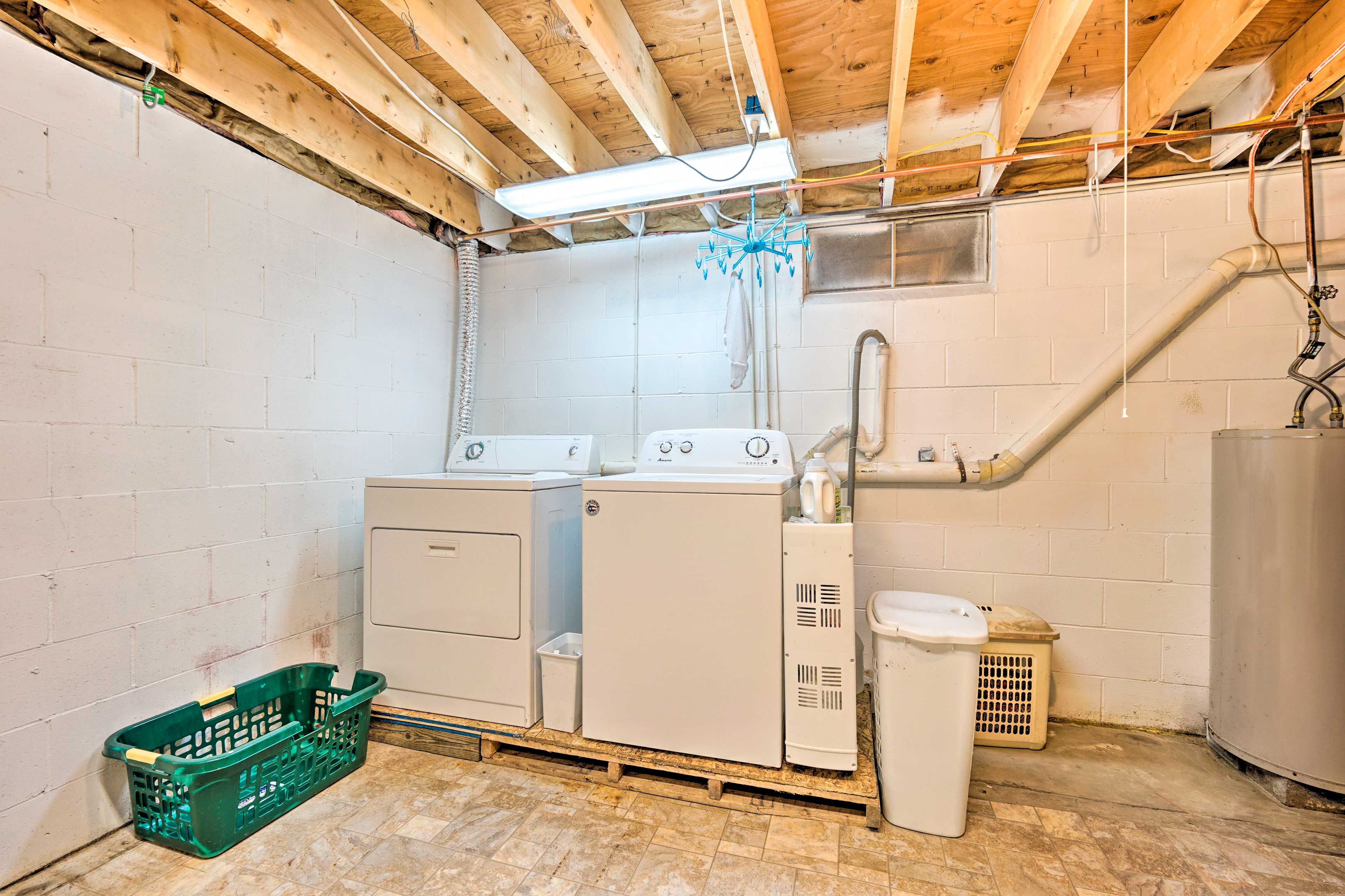 Washer & Dryer | Detergent Provided
