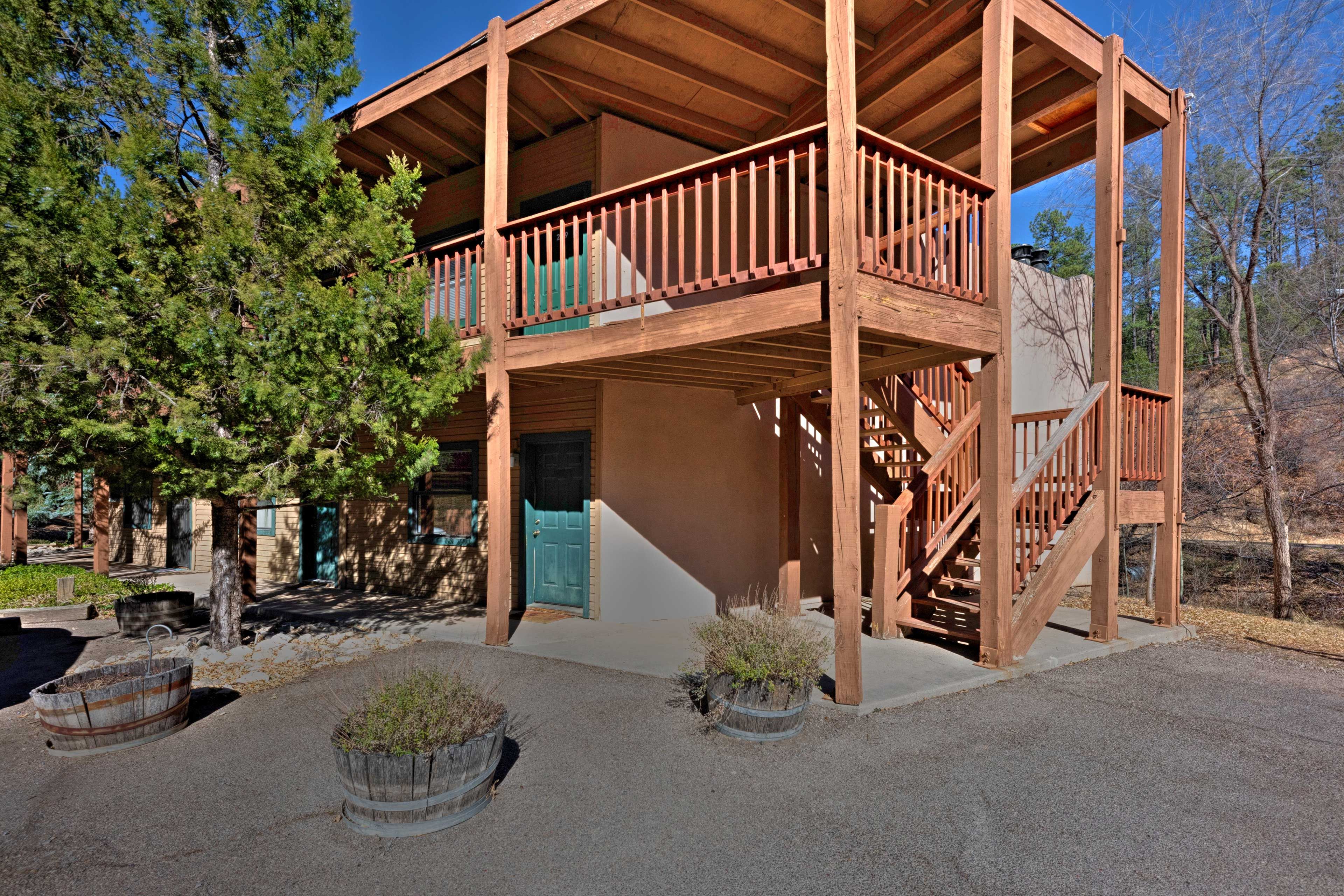 Property Exterior | Parking | Community Lot (2 Vehicles)