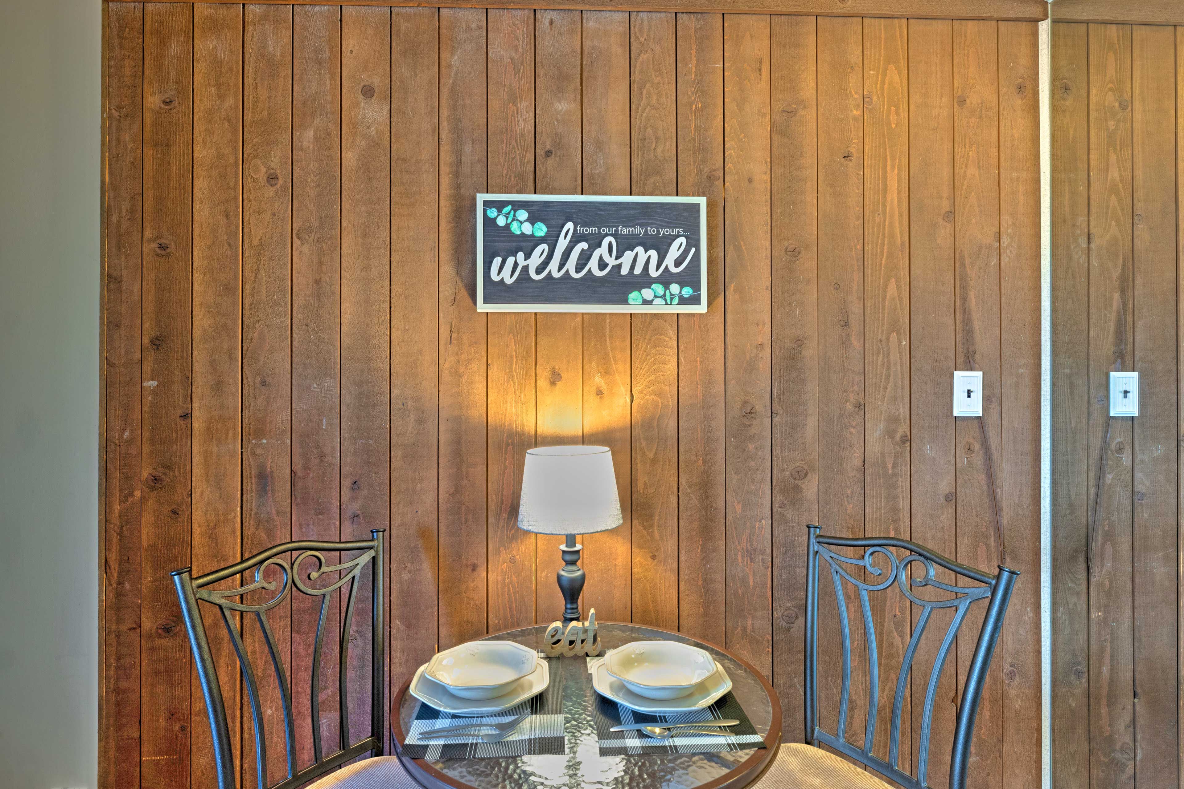 Ruidoso Vacation Rental | 1BR | 1BA | 2 Flights of Stairs to Access | 500 Sq Ft