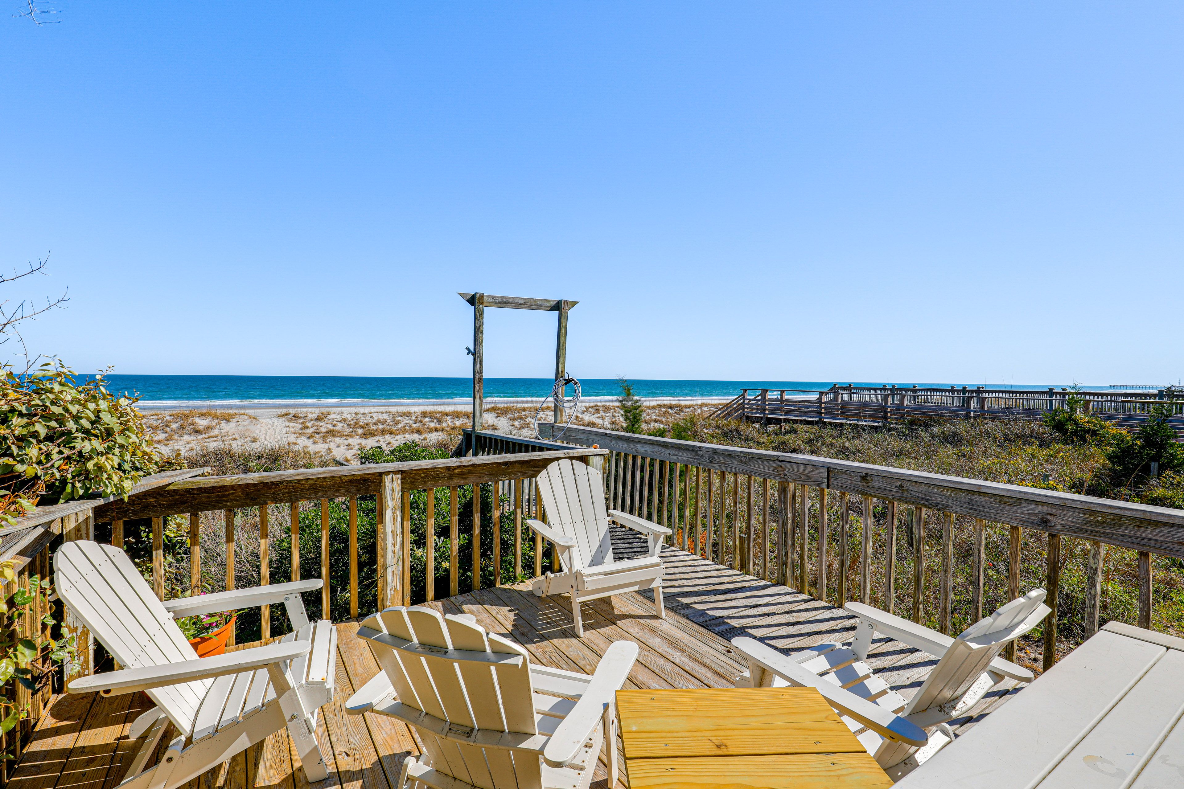 Deck | Private Walkway to Beach | Single-Story Home