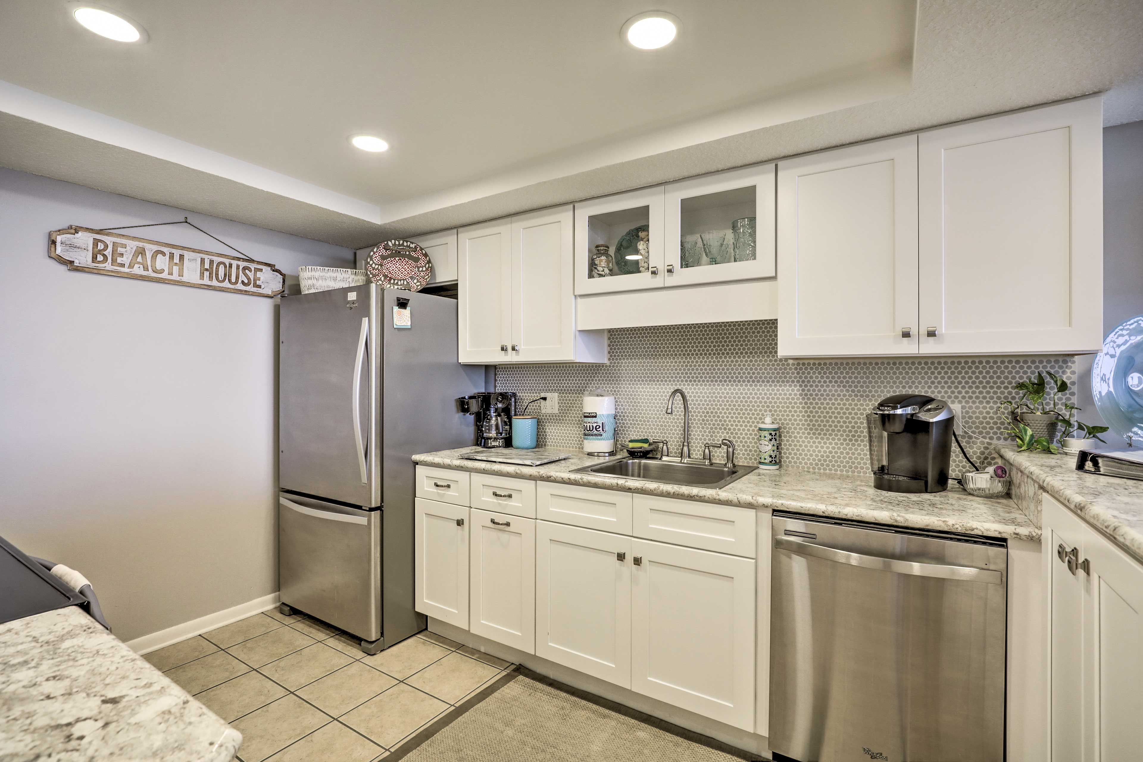 Fully Equipped Kitchen | Keurig Coffee Maker