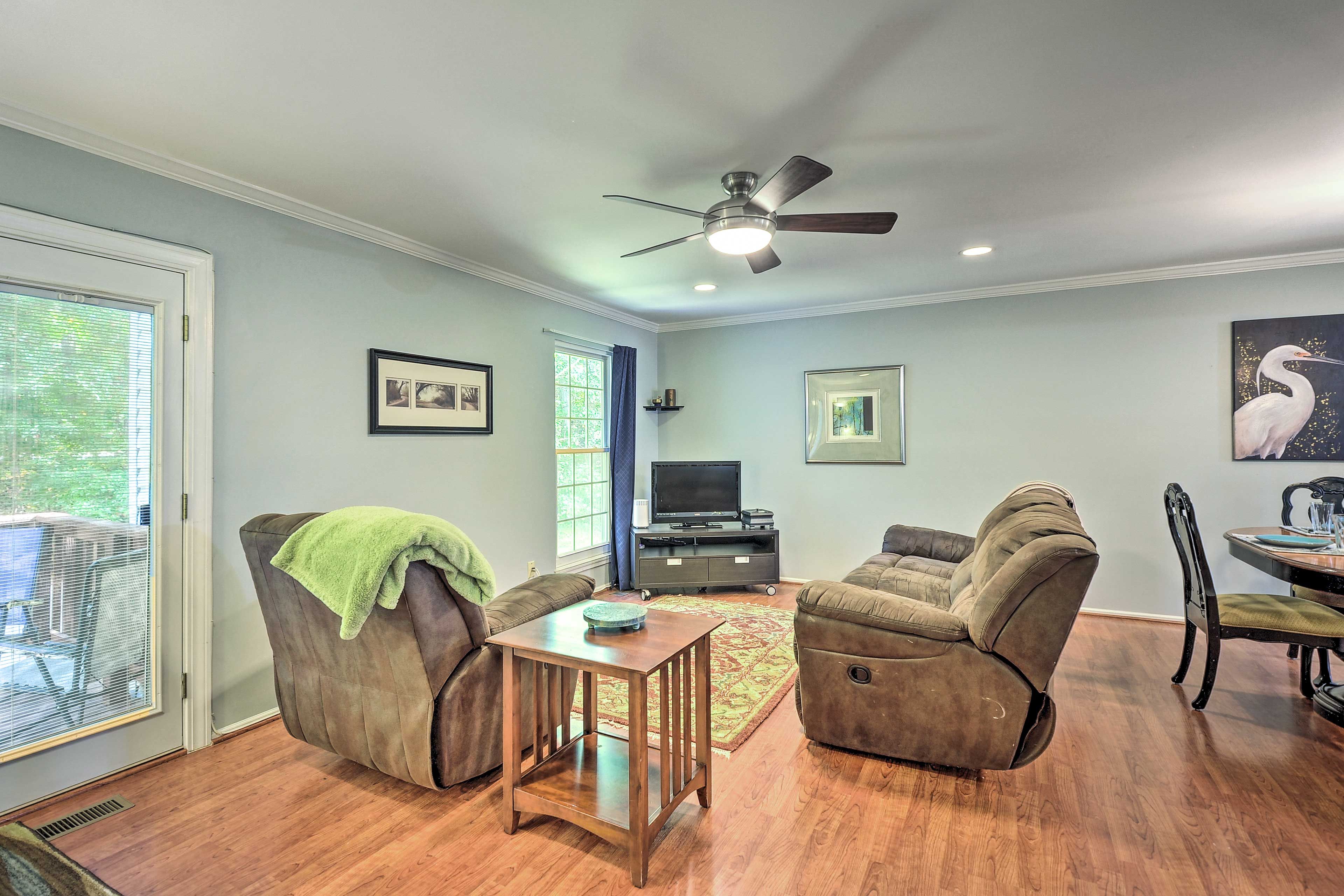 Upper Living Room | Central Heat & A/C