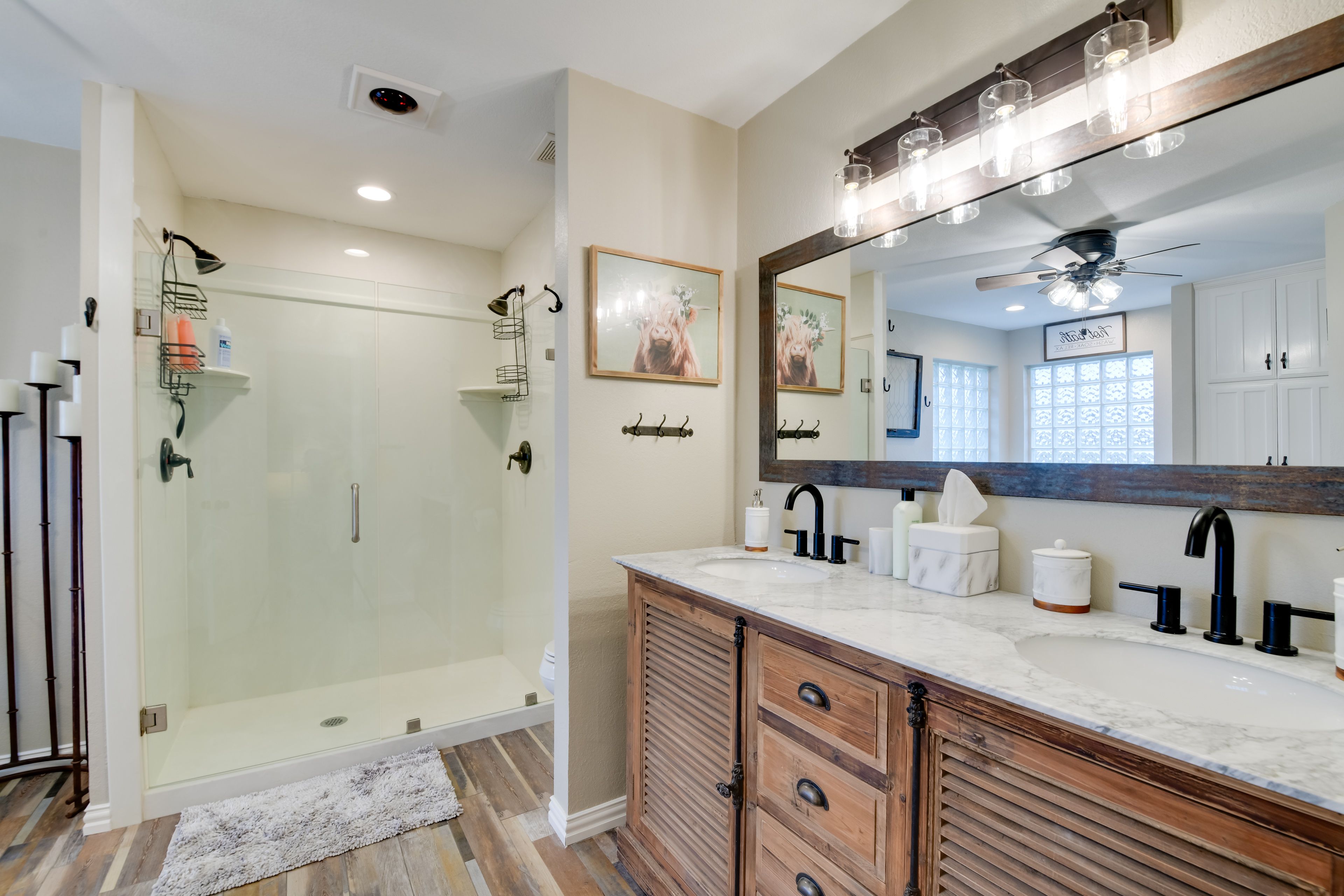 En-Suite Bathroom | Walk-In Shower w/ Double Showerheads