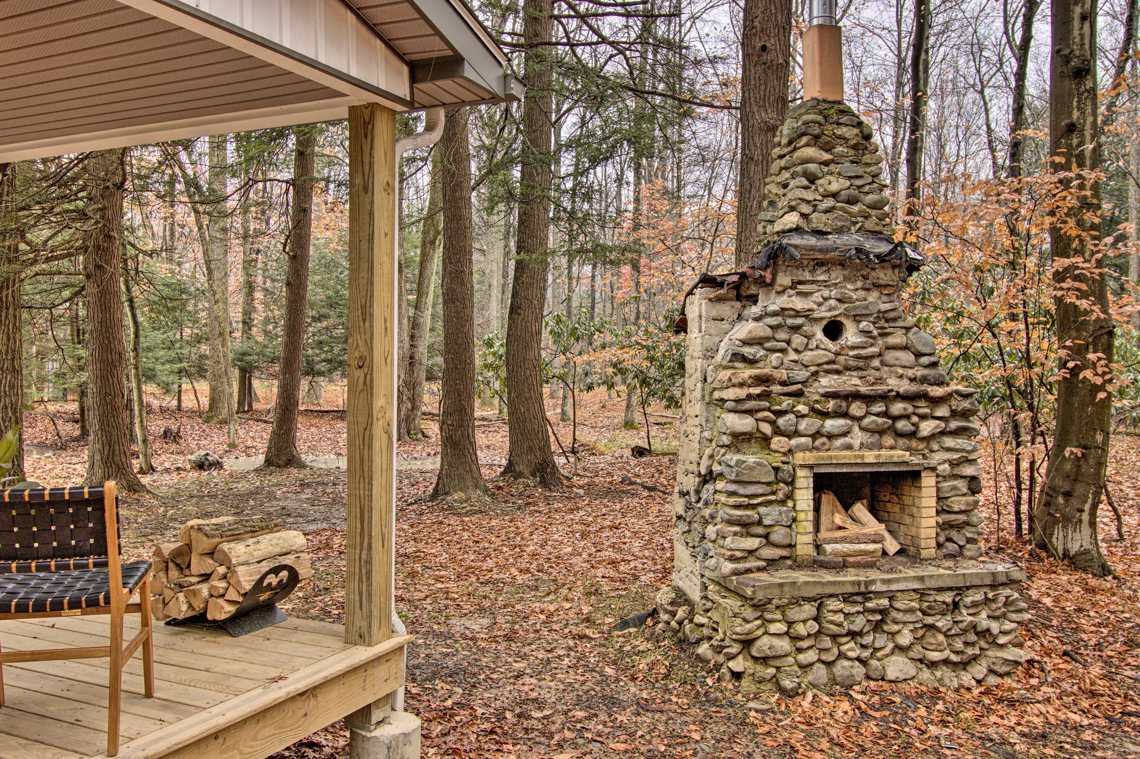Stone Fire Pit | Wood Provided