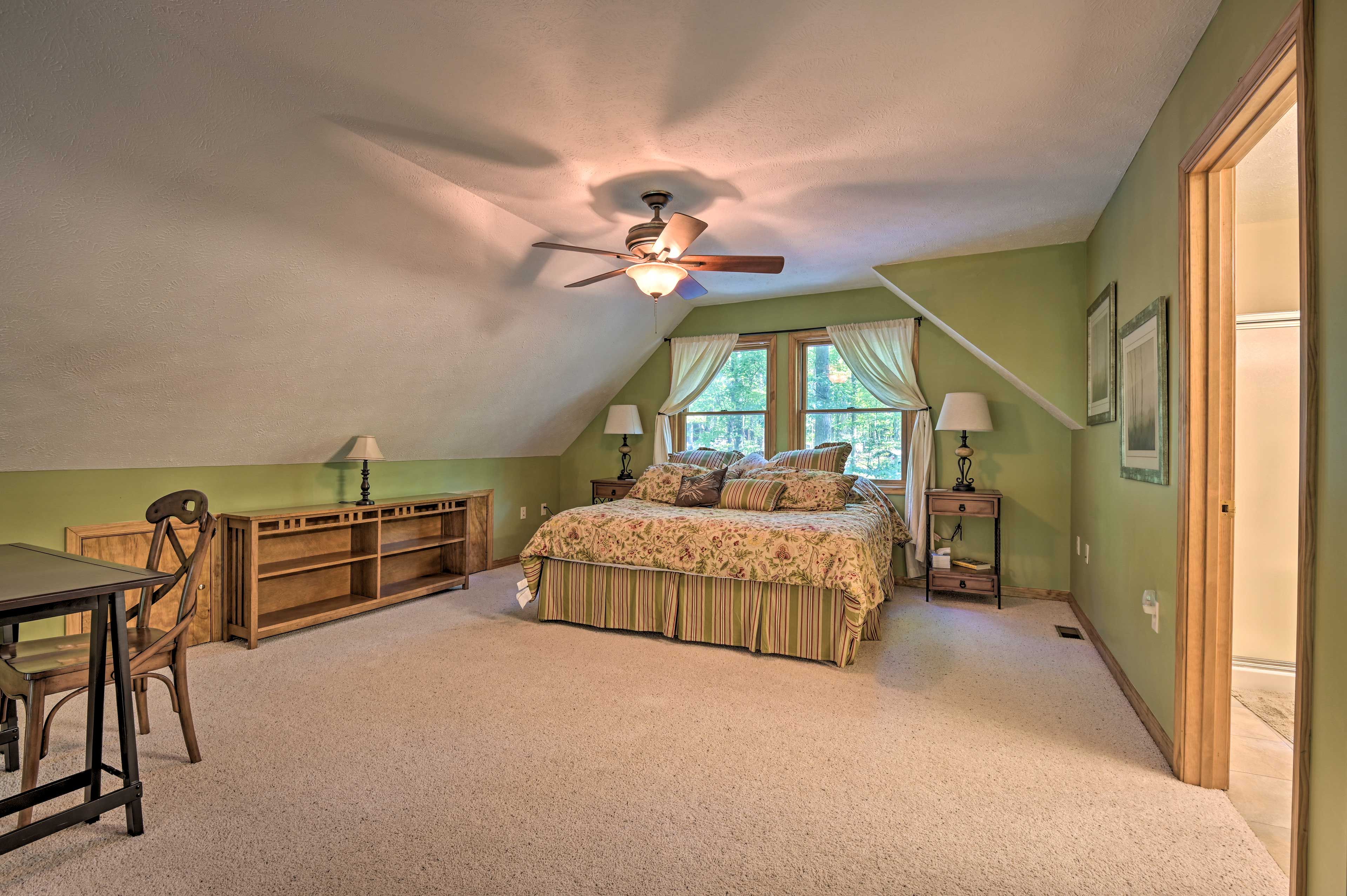 Bedroom 1 (Loft) | King Bed | Stairs Required