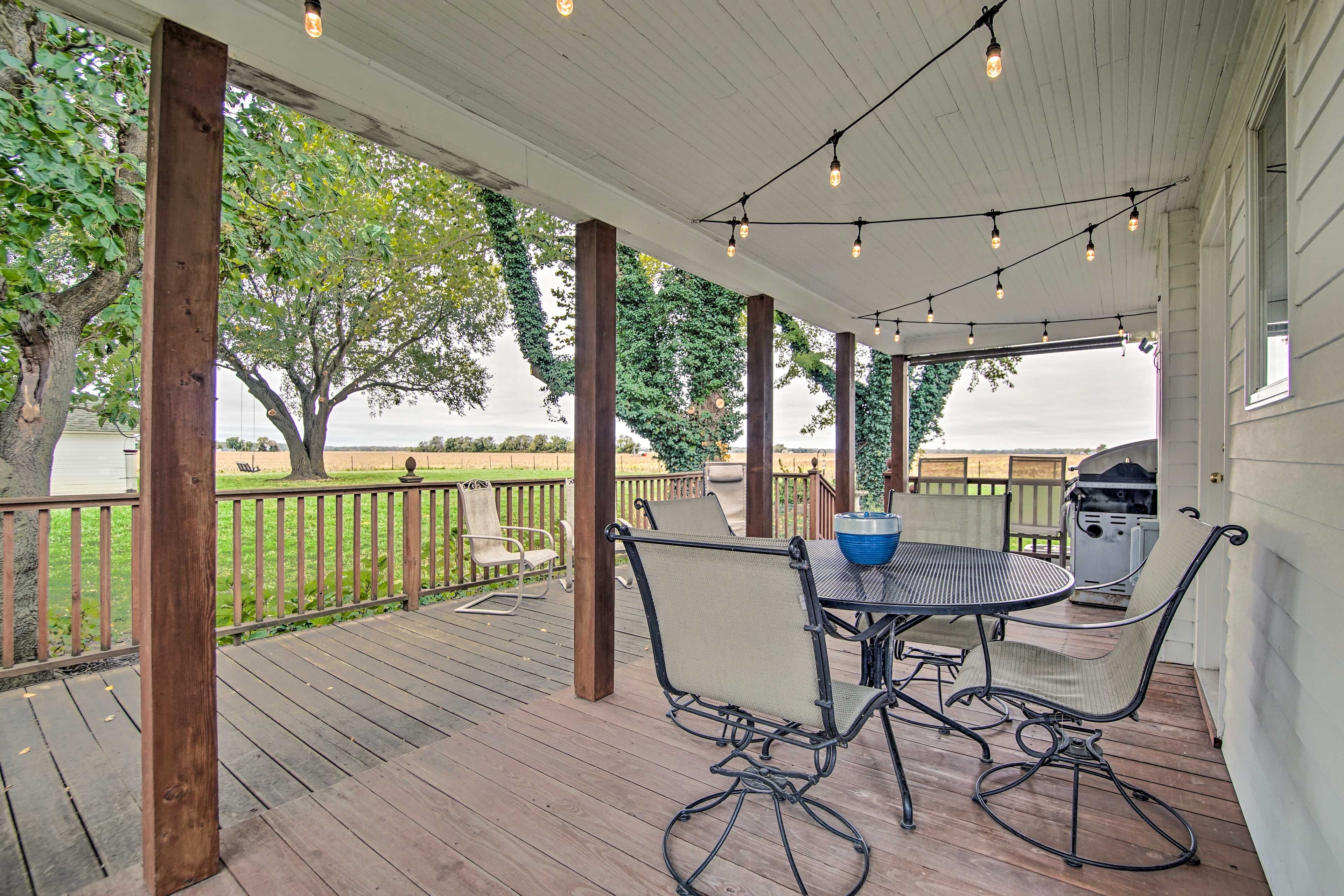 Property Exterior | Deck w/ Country Views