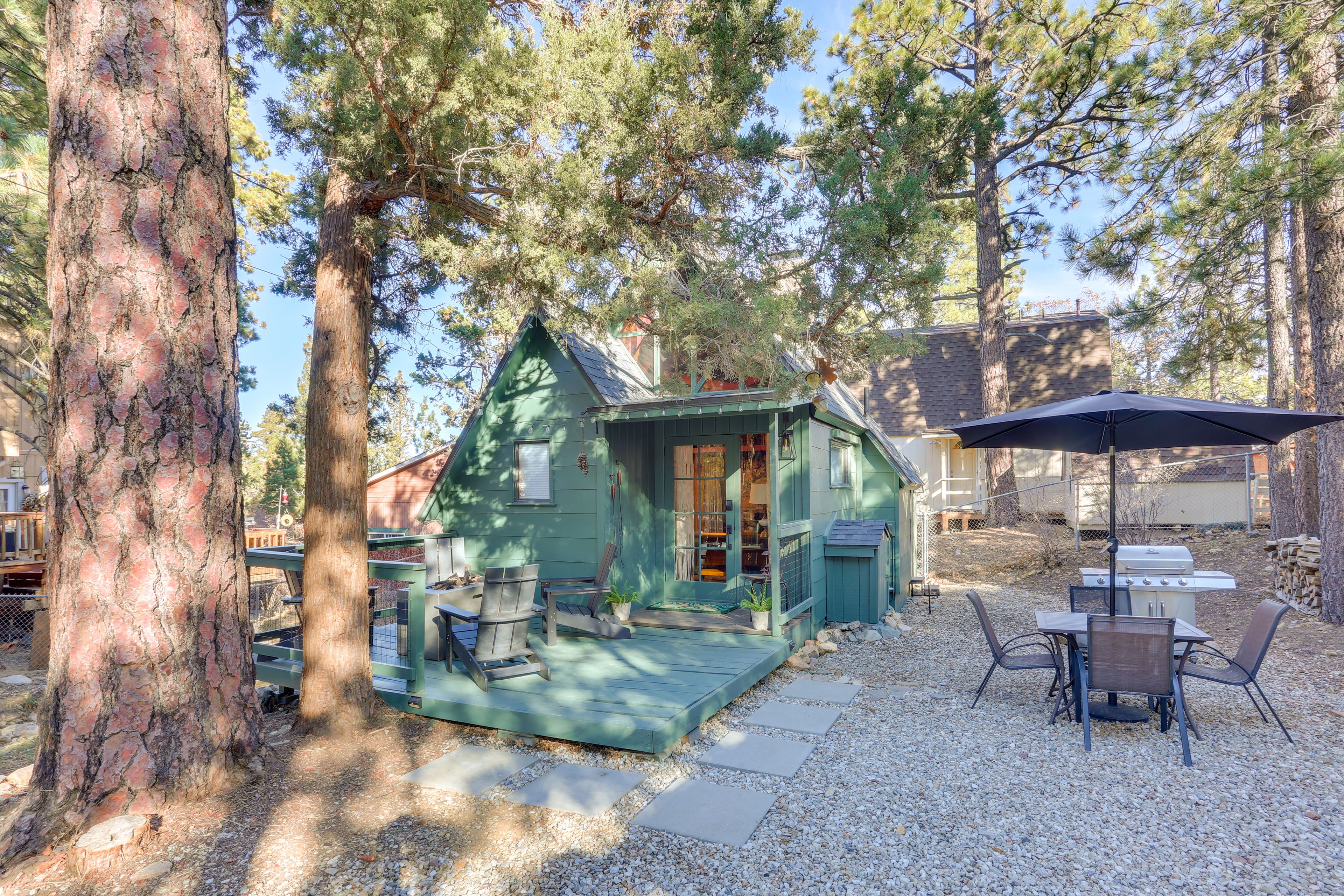 Cabin Exterior | Gas Fire Pit | Gas Grill