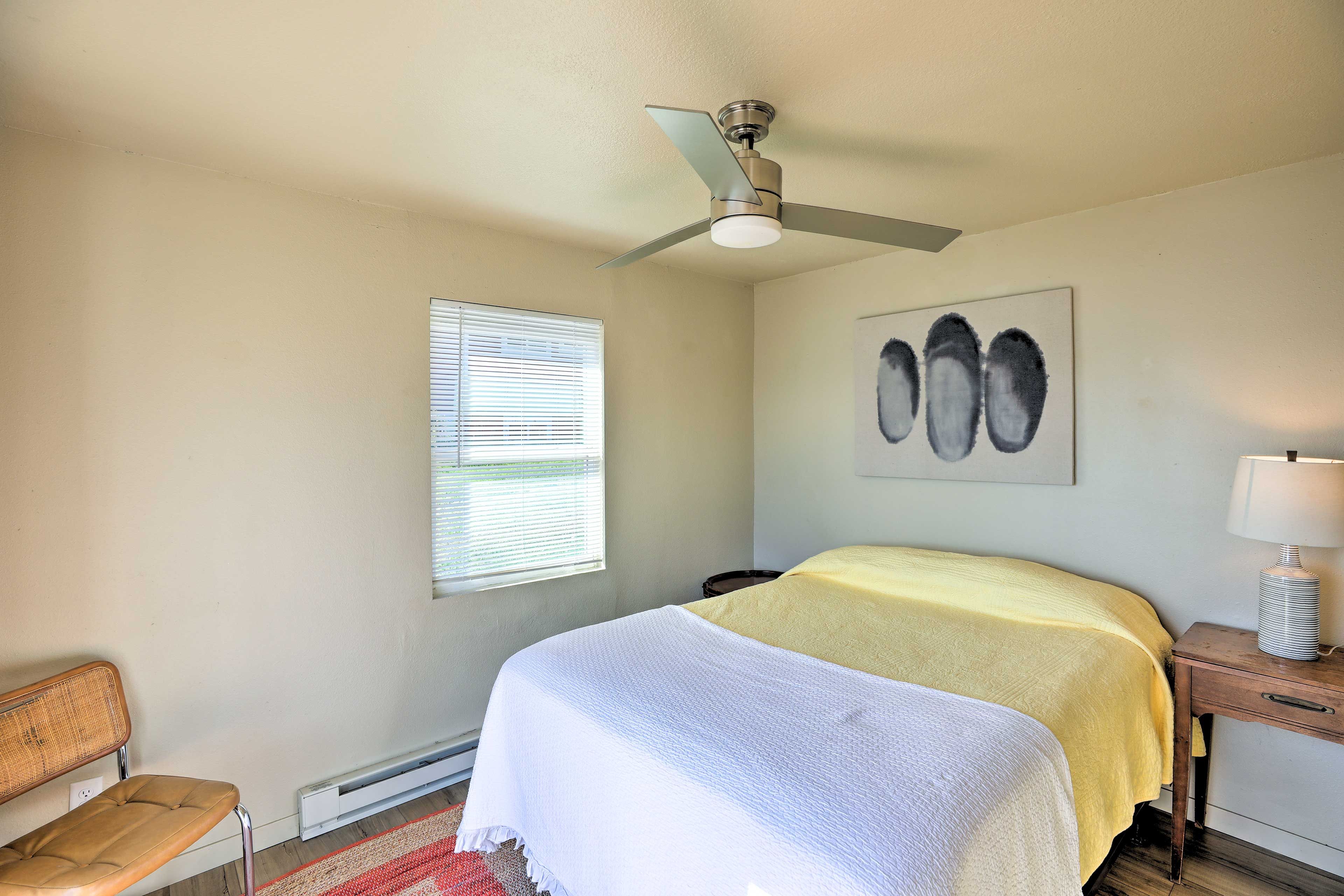 Bedroom 1 | Main Level | 2 Steps Required to Access | Queen Bed