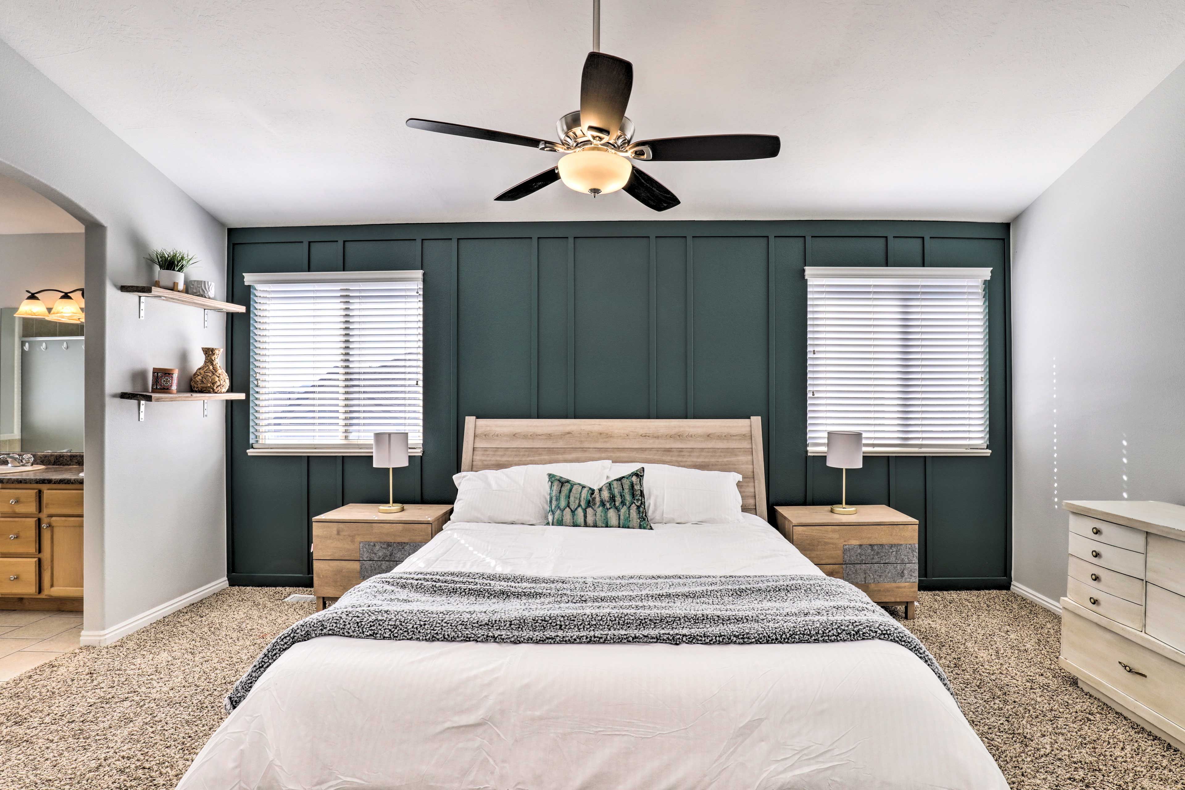 Bedroom 1 | 2nd Floor | Stairs Required | California King Bed