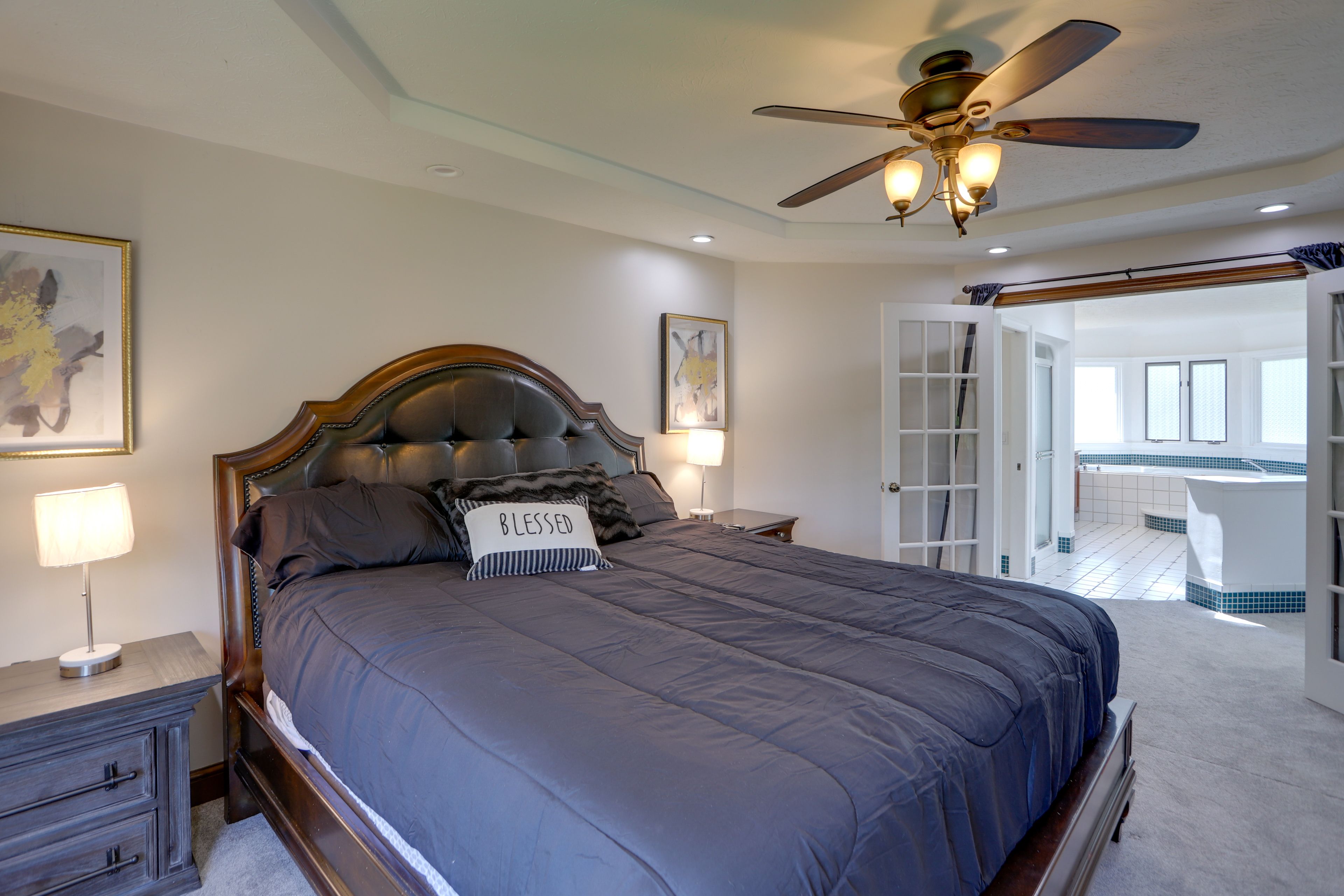 Bedroom 1 | California King Bed | Linens Provided | 1st Floor