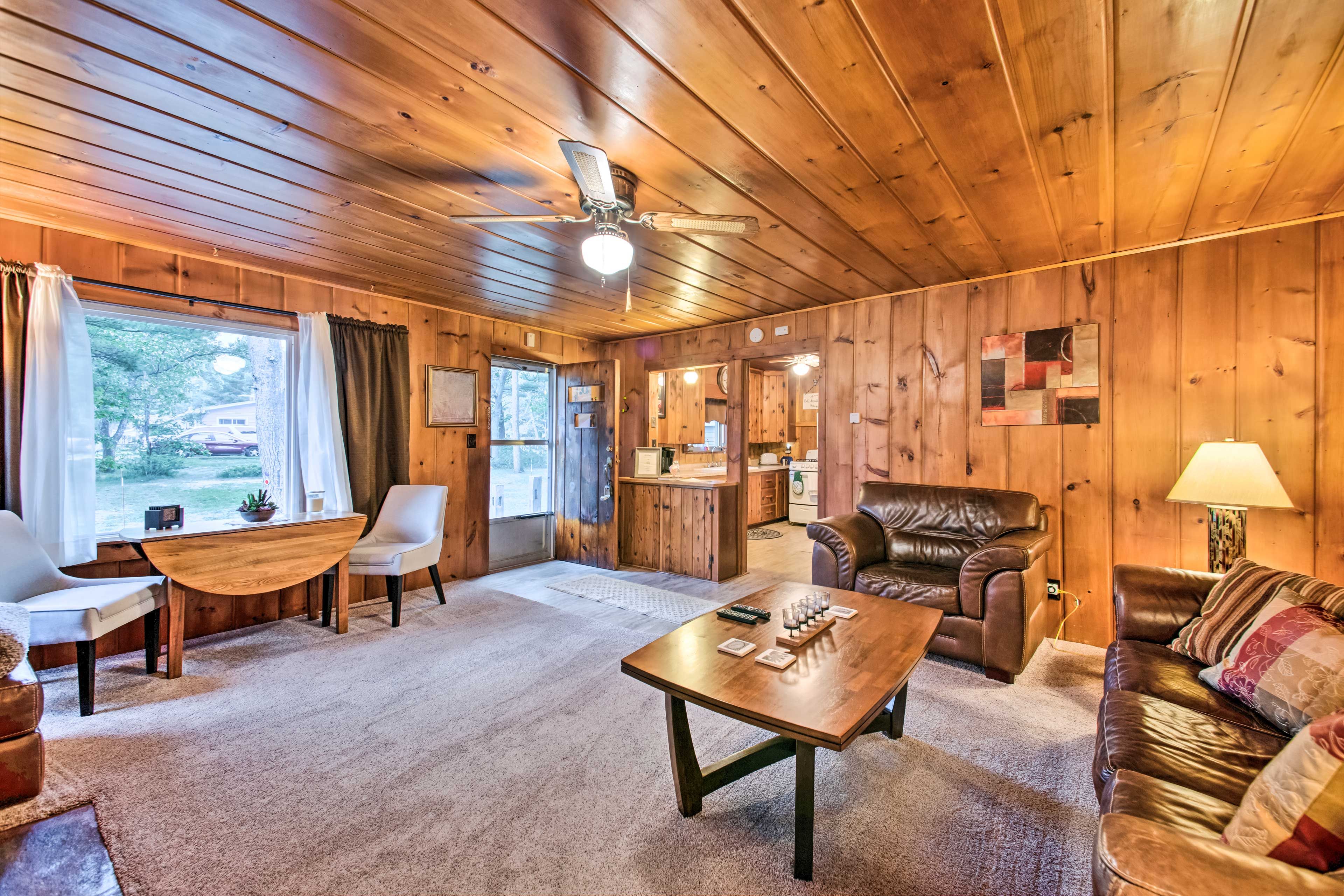 Living Room | Gas Fireplace | Window A/C unit