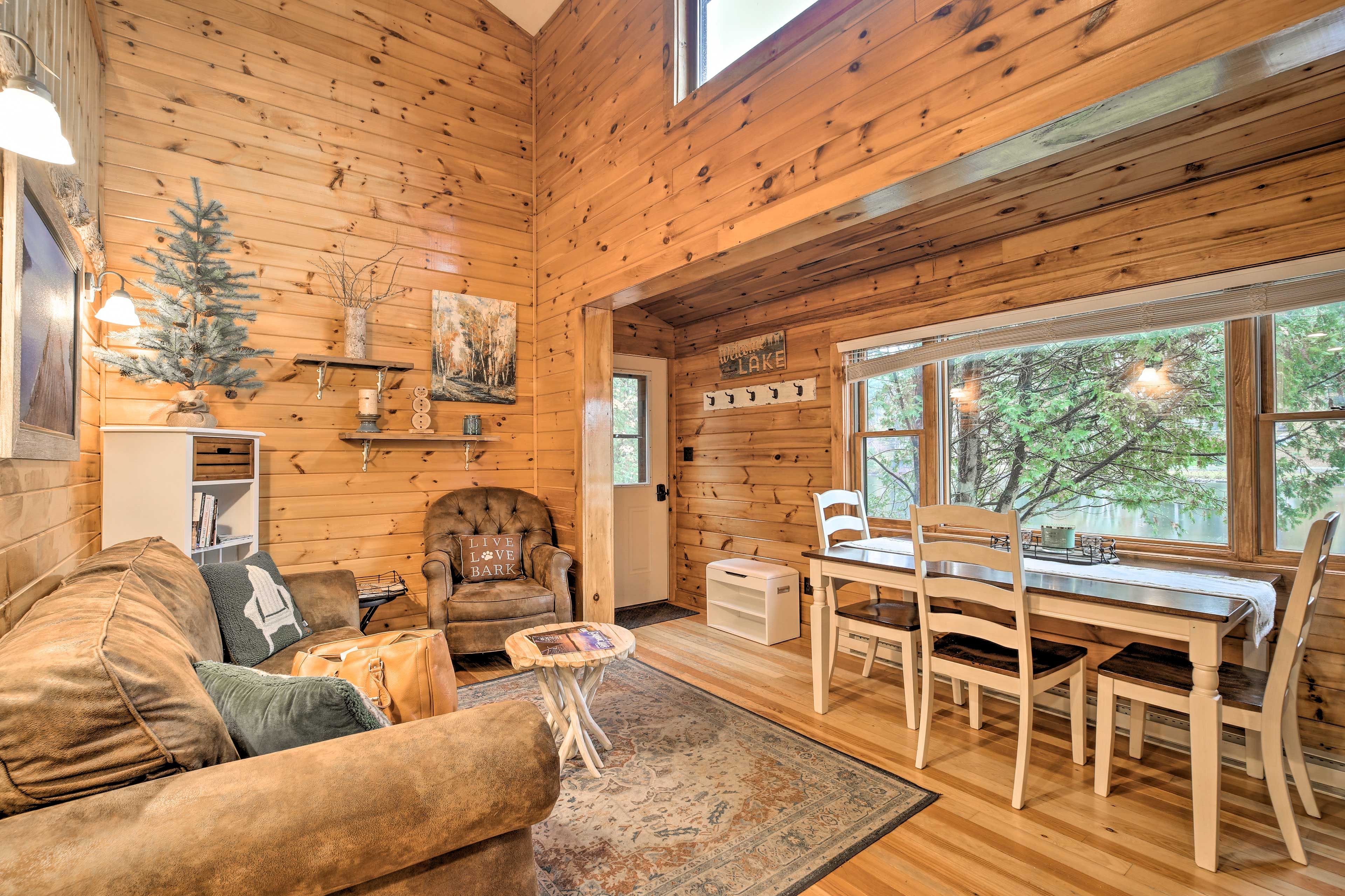 Saranac Lake Vacation Rental | 2BR | 1BA | 2-Story Cabin | Stairs Required
