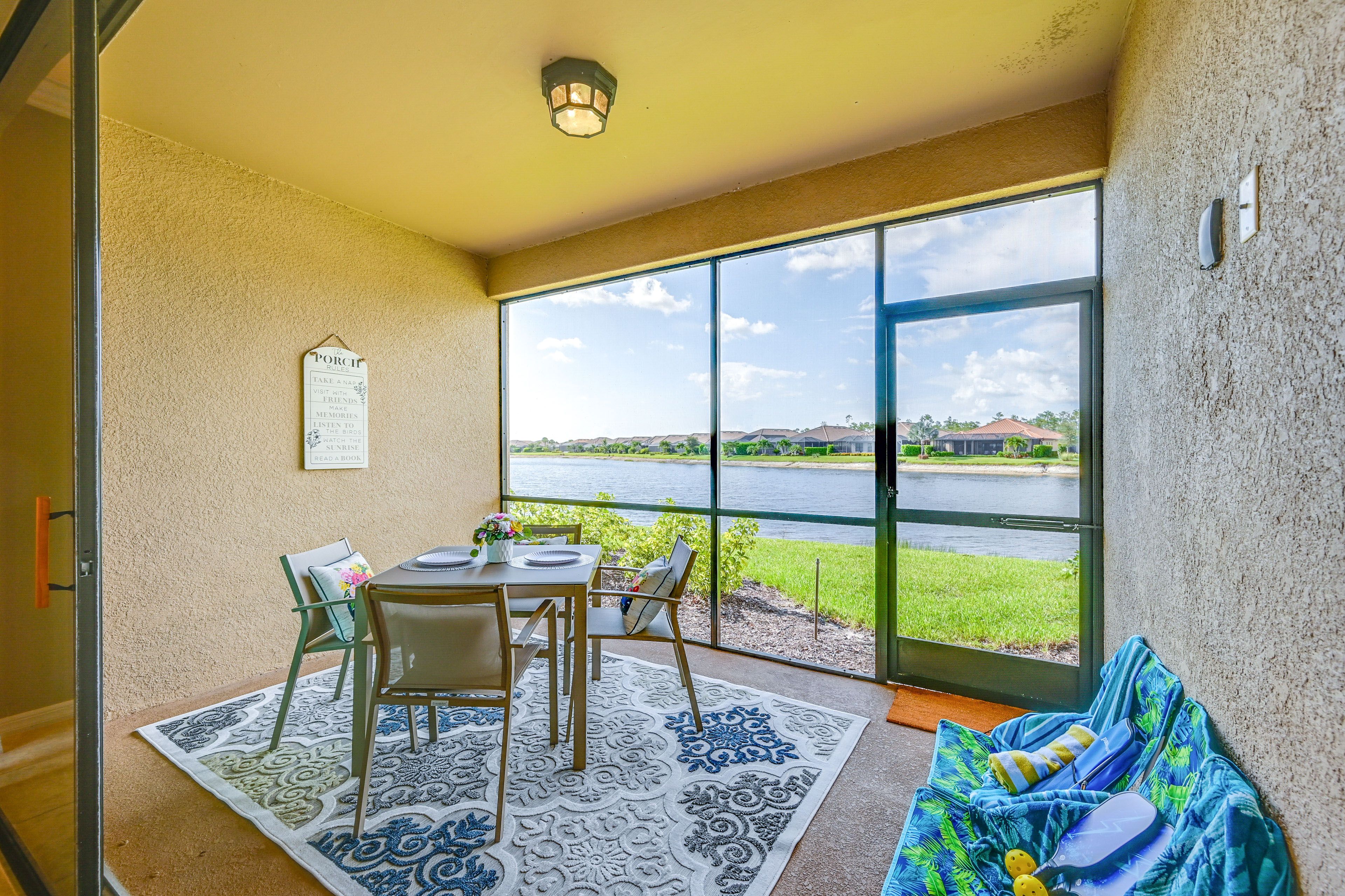Screened Porch | Outdoor Dining | Lake Views