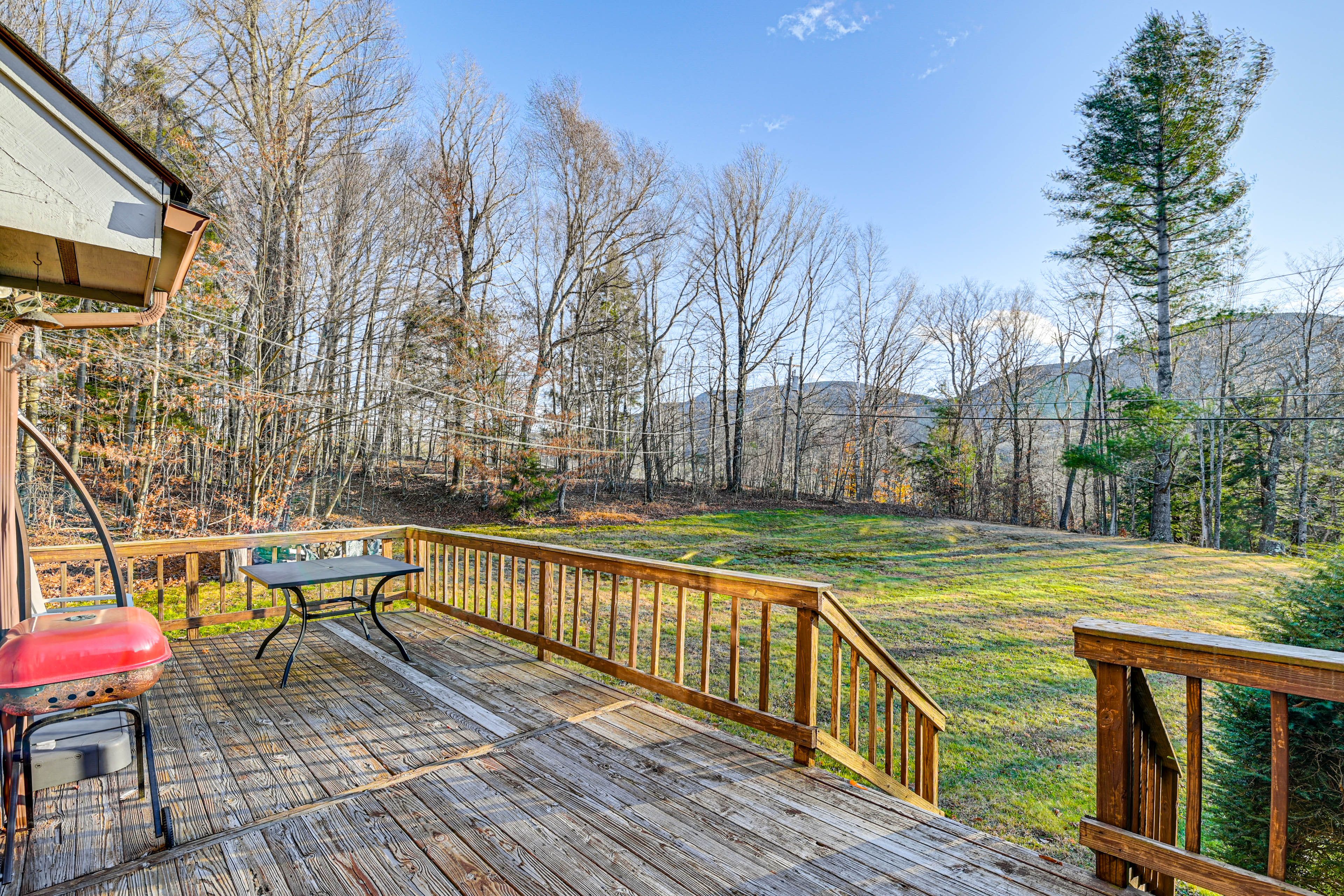 Furnished Deck | Charcoal Grill | Mountain Views