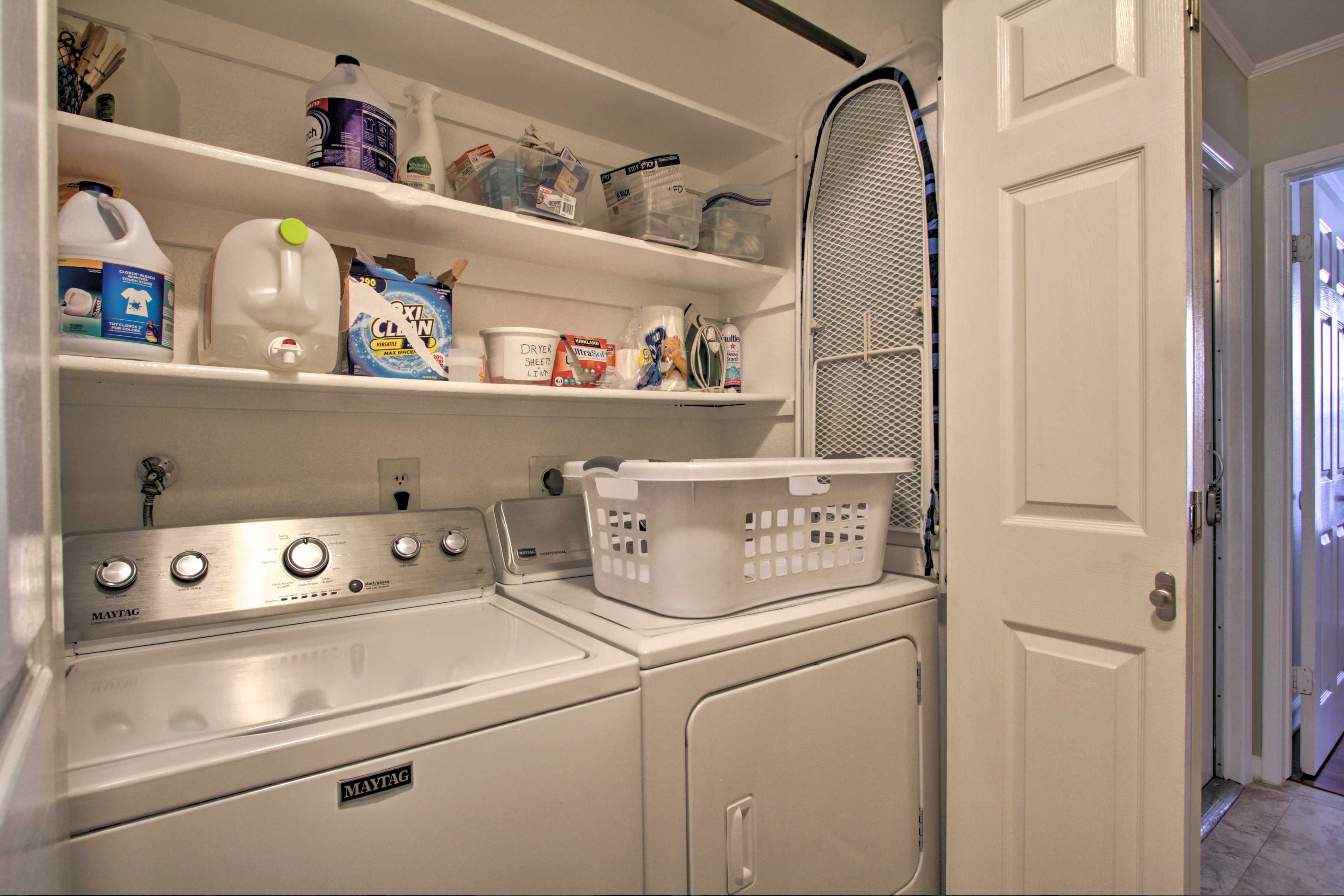 In-Unit Laundry | Laundry Detergent | Iron/Ironing Board