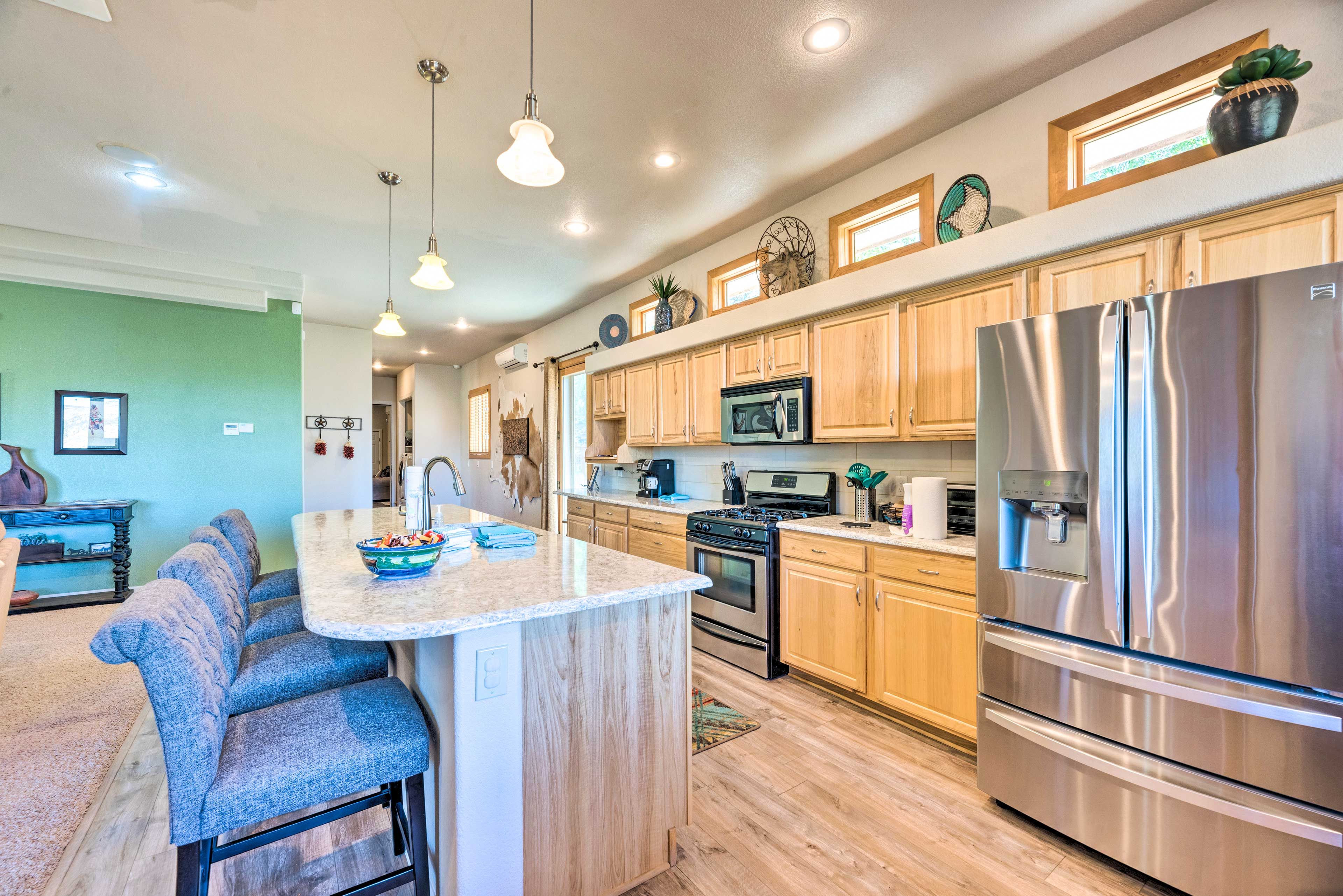Kitchen | Fully Equipped | 1-Story Home