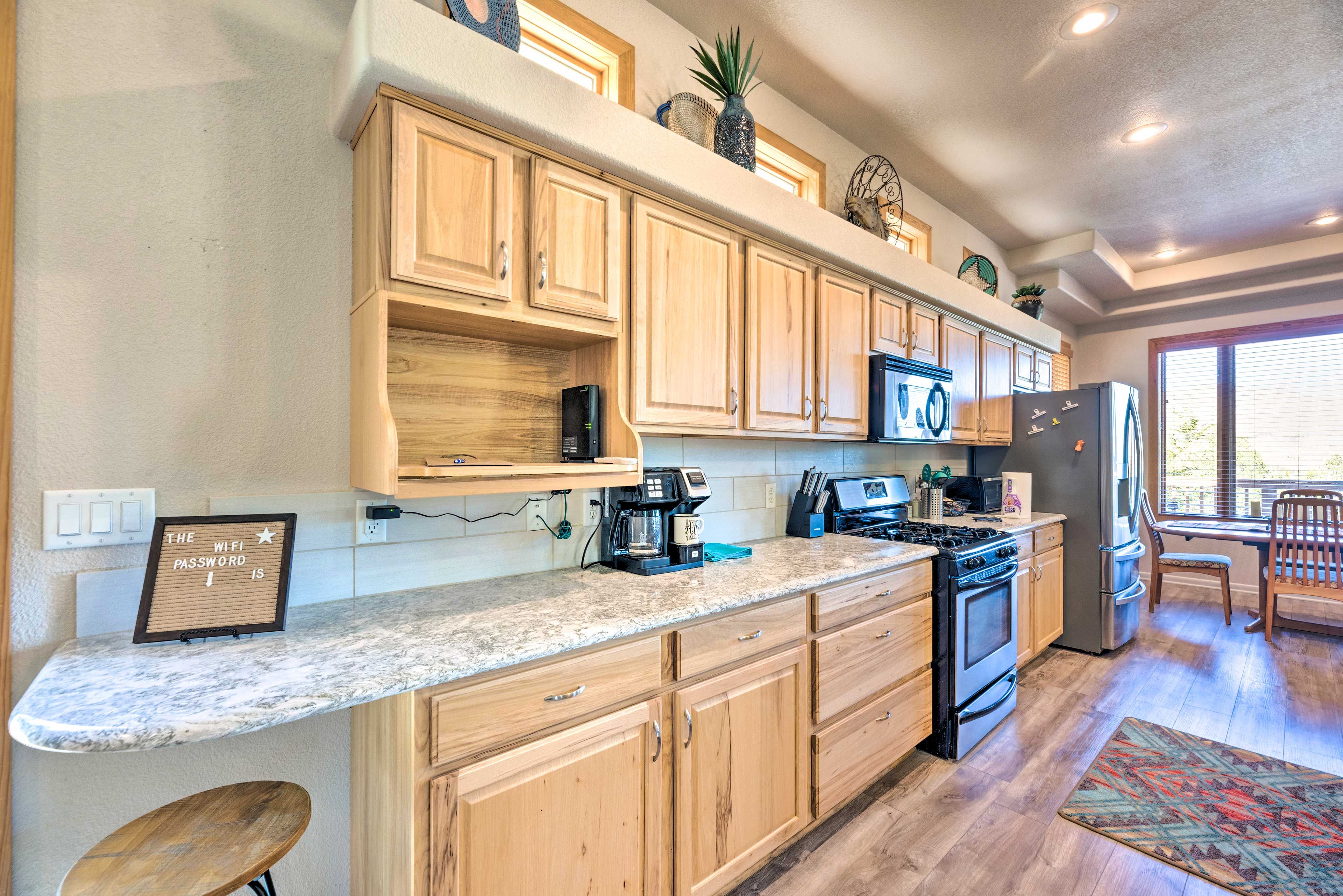 Fully Equipped Kitchen | Spices | Coffee Maker