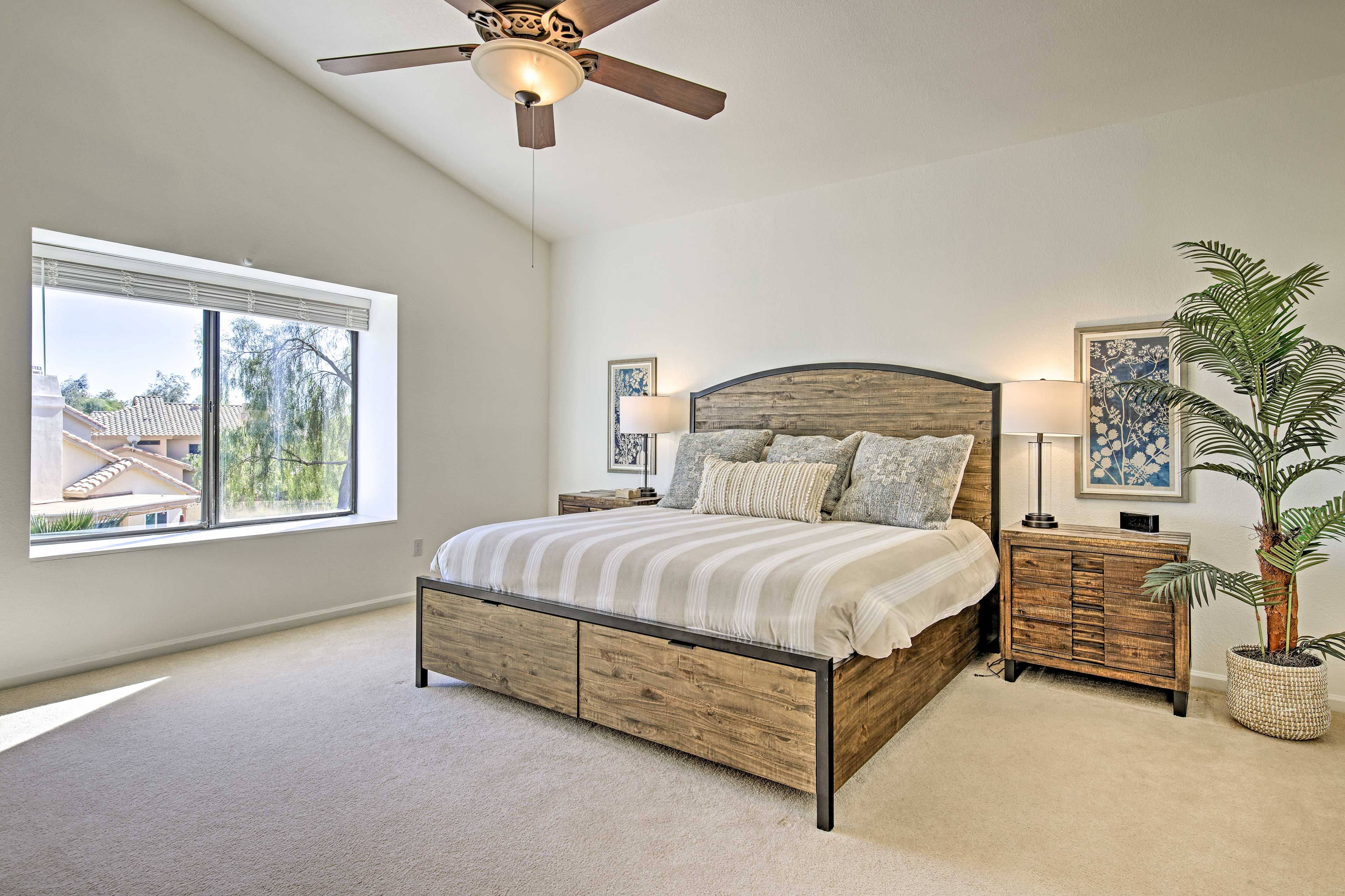 Bedroom 1 | 2nd Floor | Stairs Required | King Bed