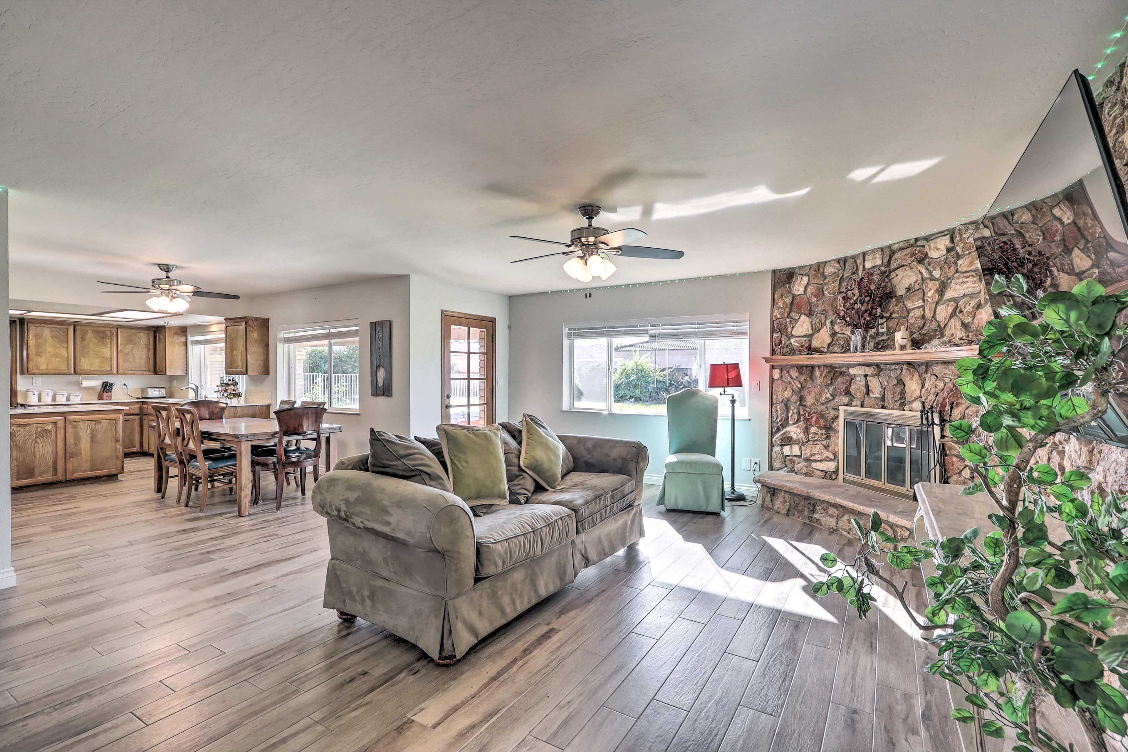 Living Room | Single-Story Home | Open Floor Plan | Smart TV