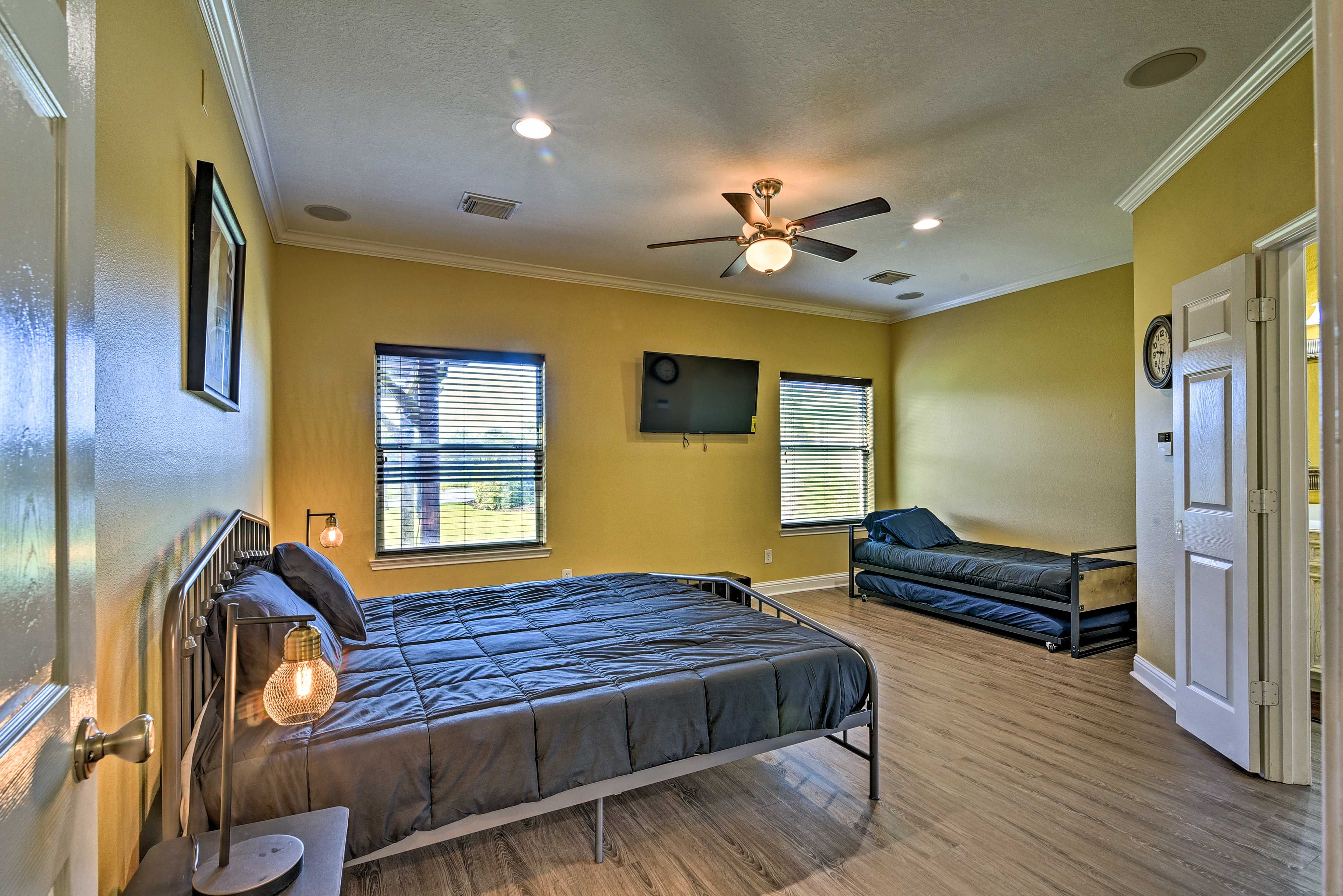 Bedroom 1 | King Bed | Twin Bed w/ Twin Trundle | Linens Provided | Main Floor