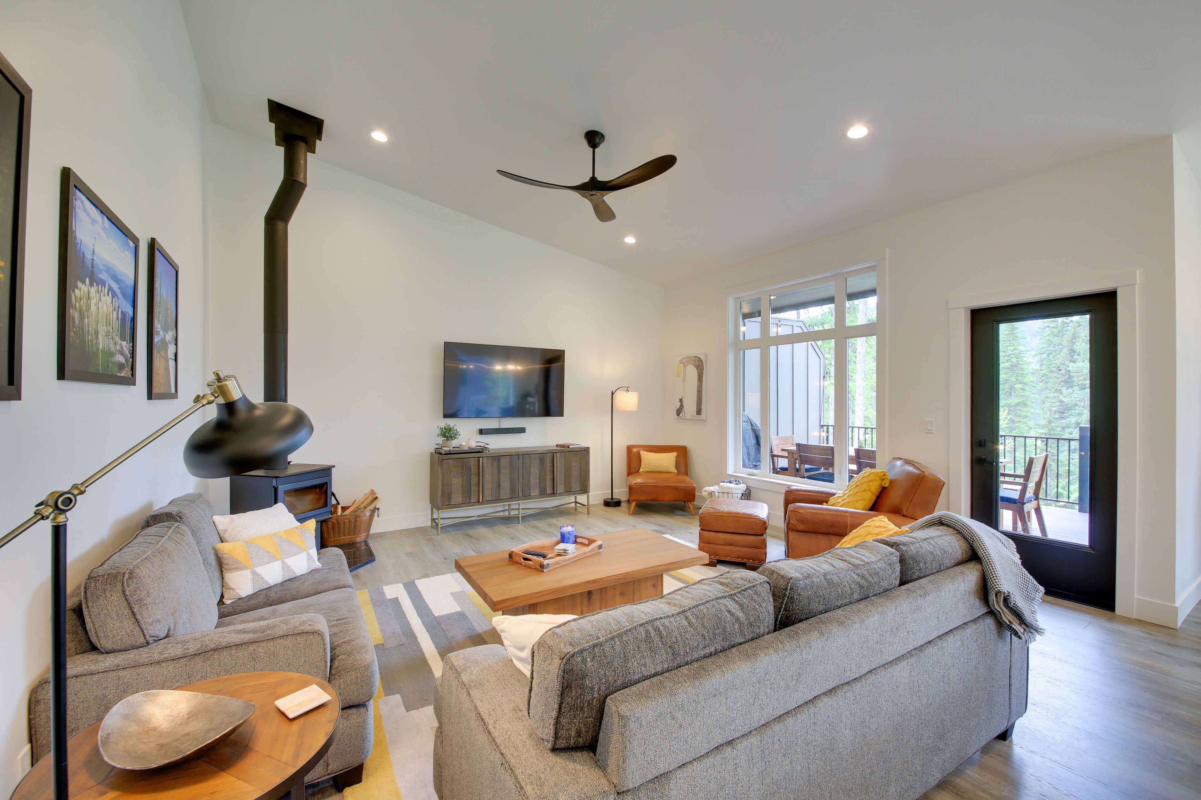 Living Room | Smart TV | DVD Player | Wood-Burning Stove